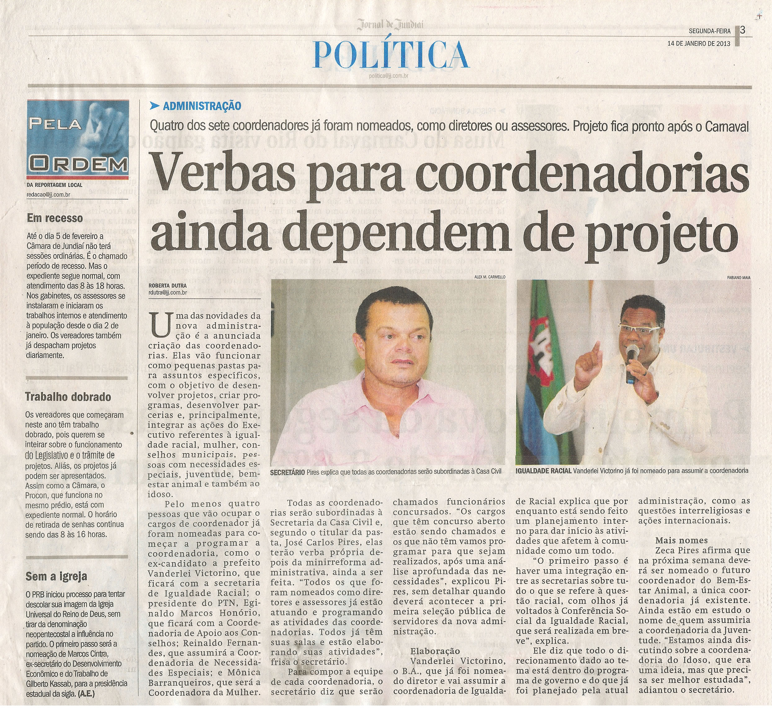 Jornal de Jundiaí - 14/01/2013