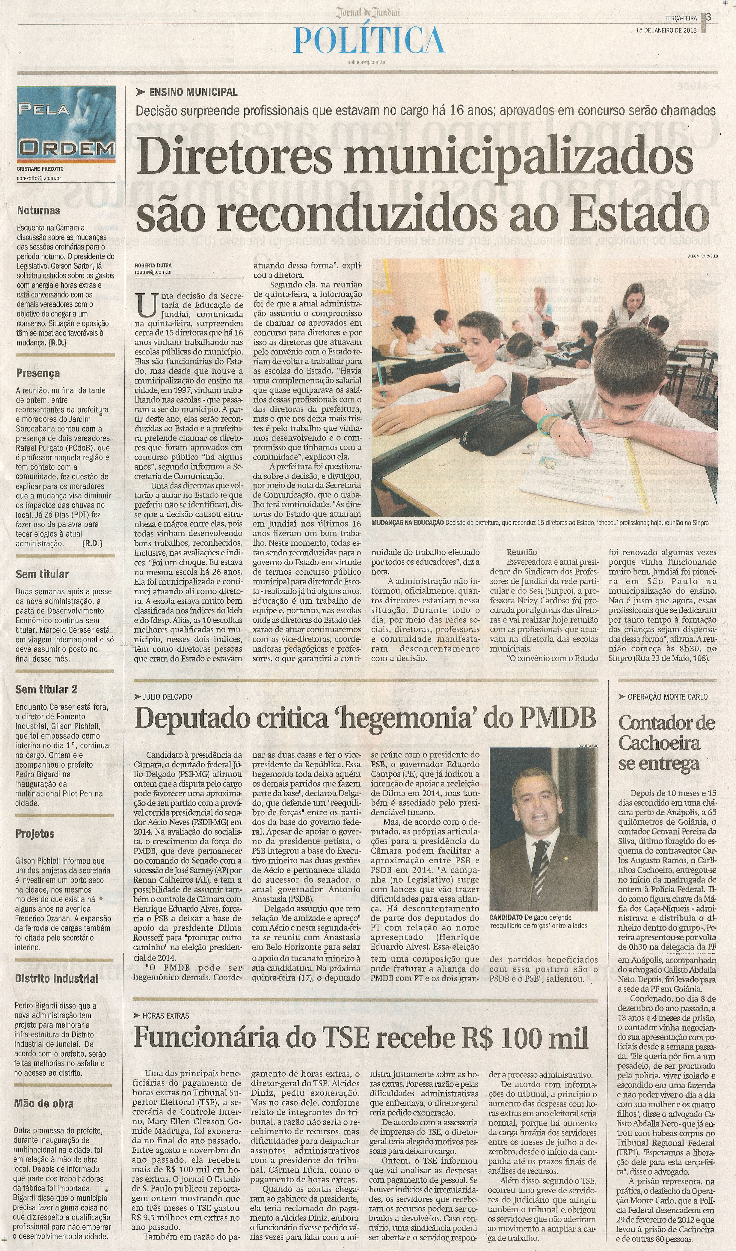 Jornal de Jundiaí - 15/01/2013