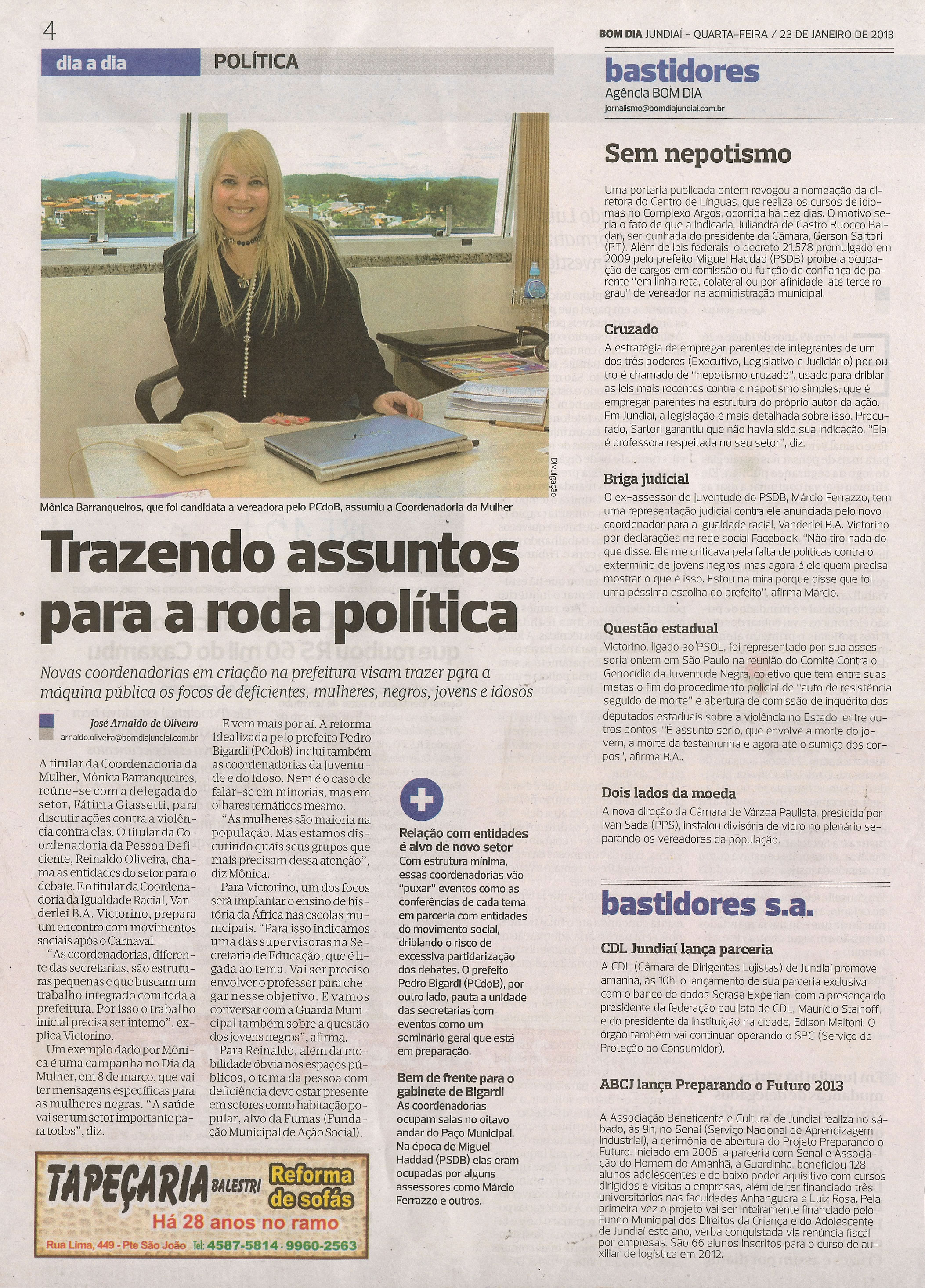 Bom Dia Jundiaí - 23/01/2013