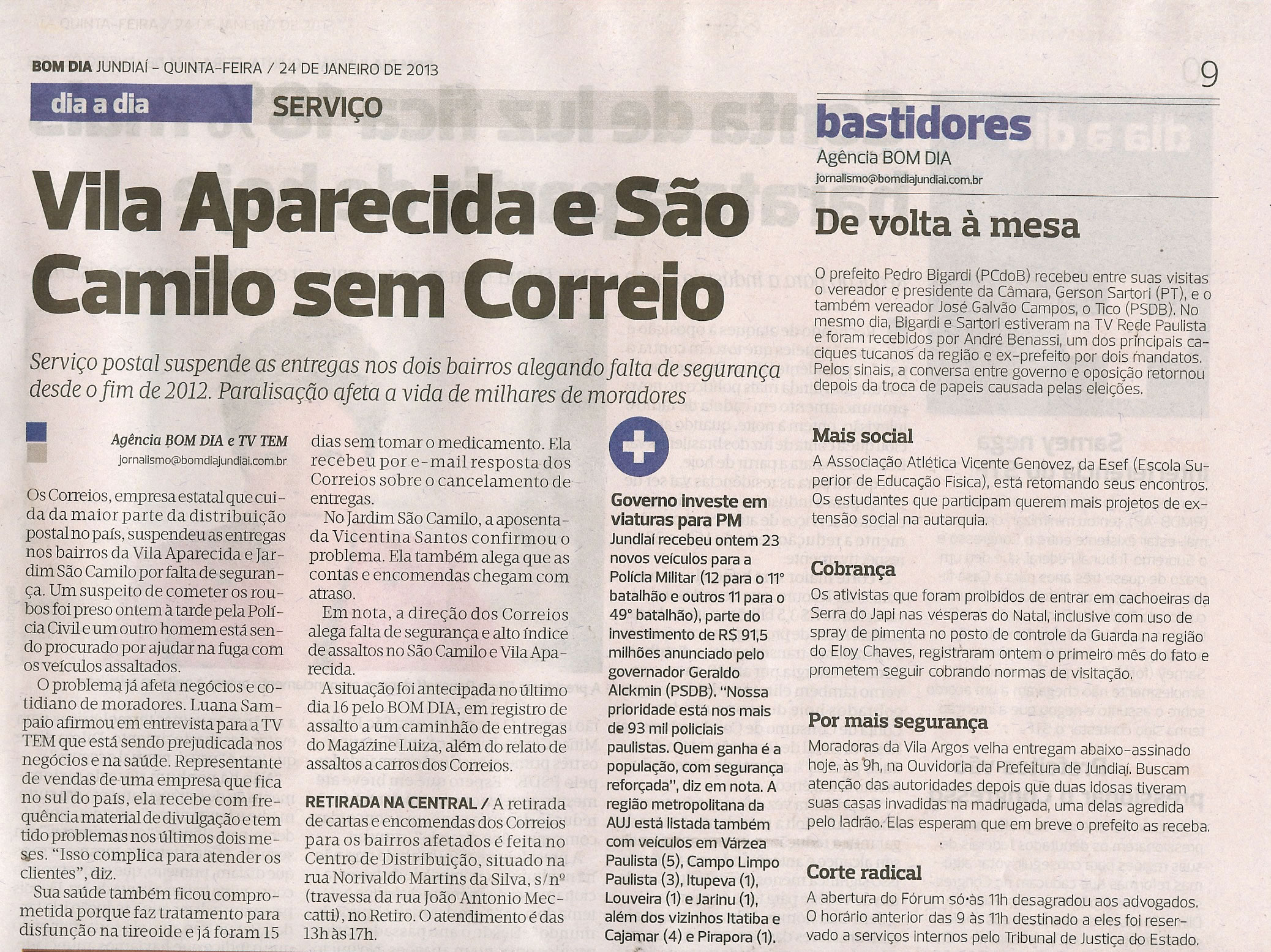 Bom Dia Jundiaí - 24/01/2013
