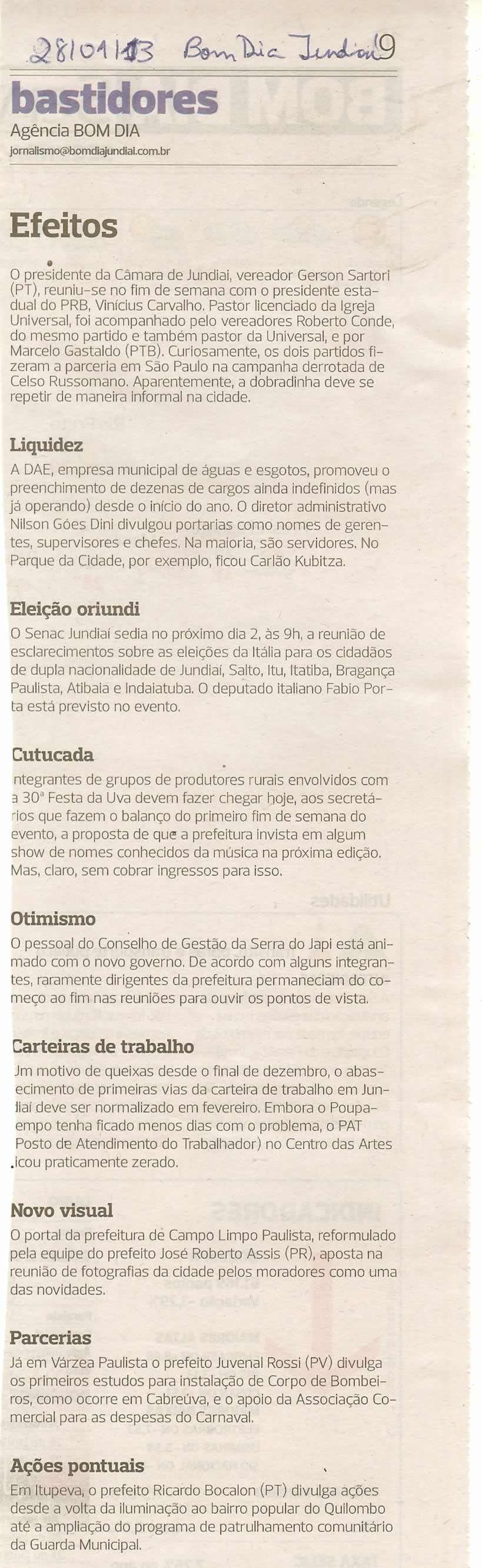 Bom Dia Jundiaí - 28/01/2013
