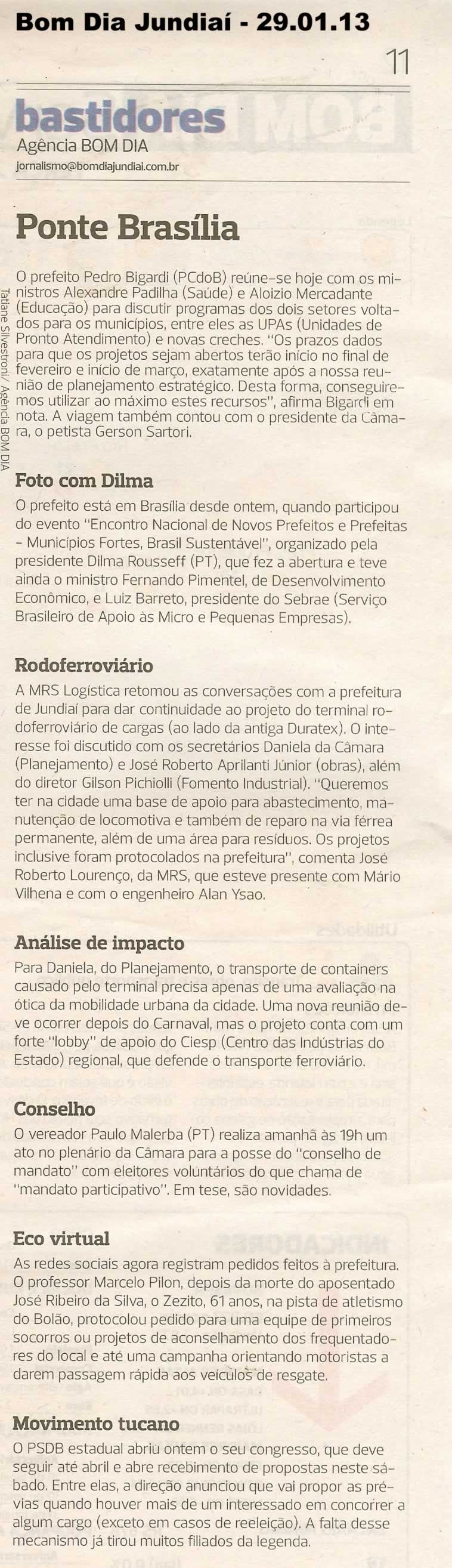 Bom Dia Jundiaí - 29/01/2013