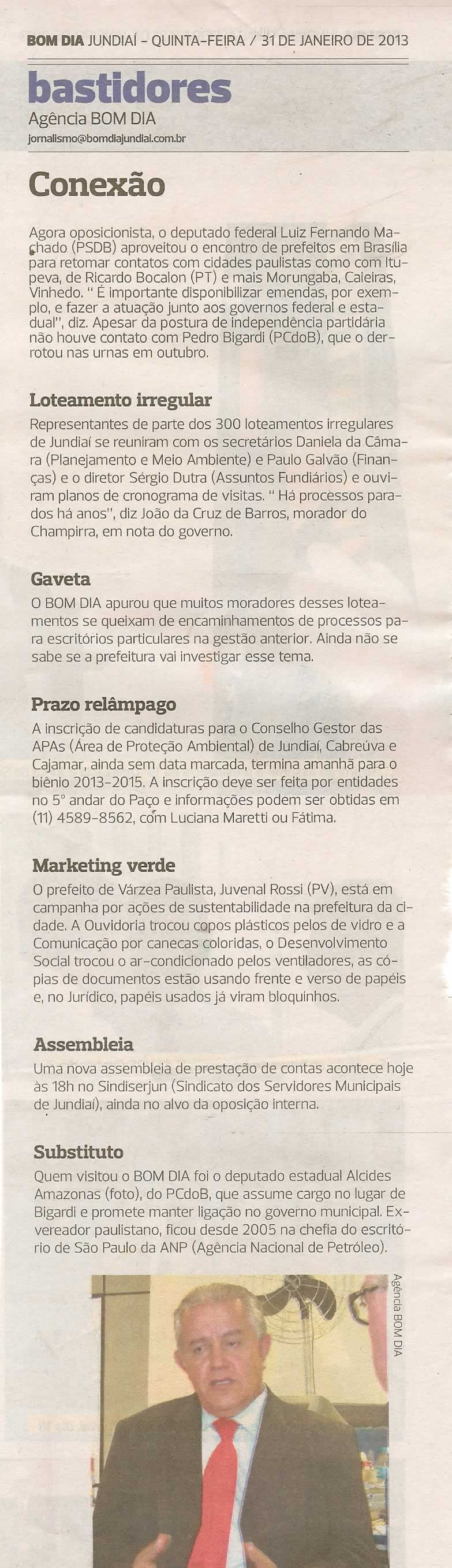 Bom Dia Jundiaí - 31/01/2013