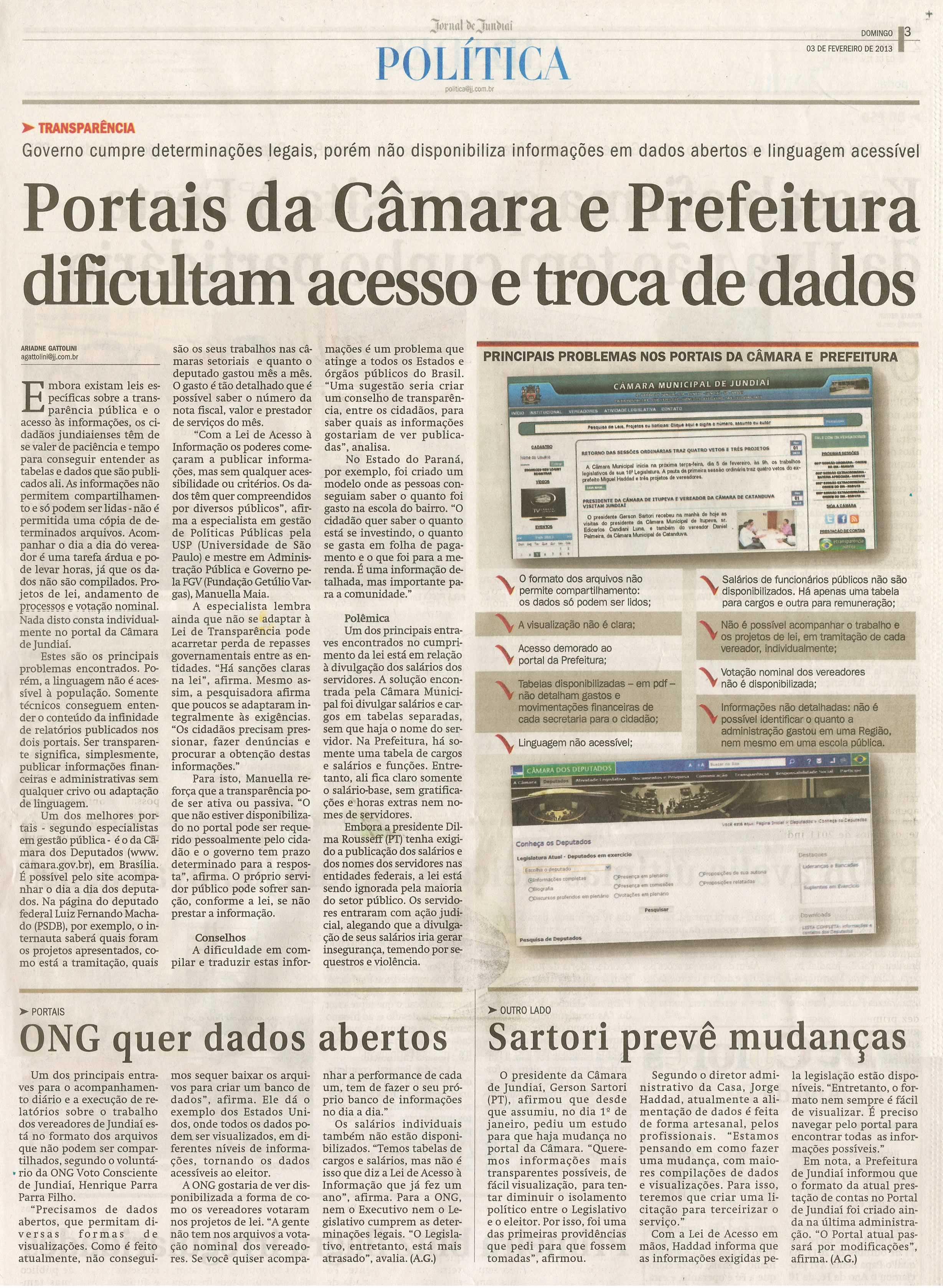 Jornal de Jundiaí - 03/02/2013
