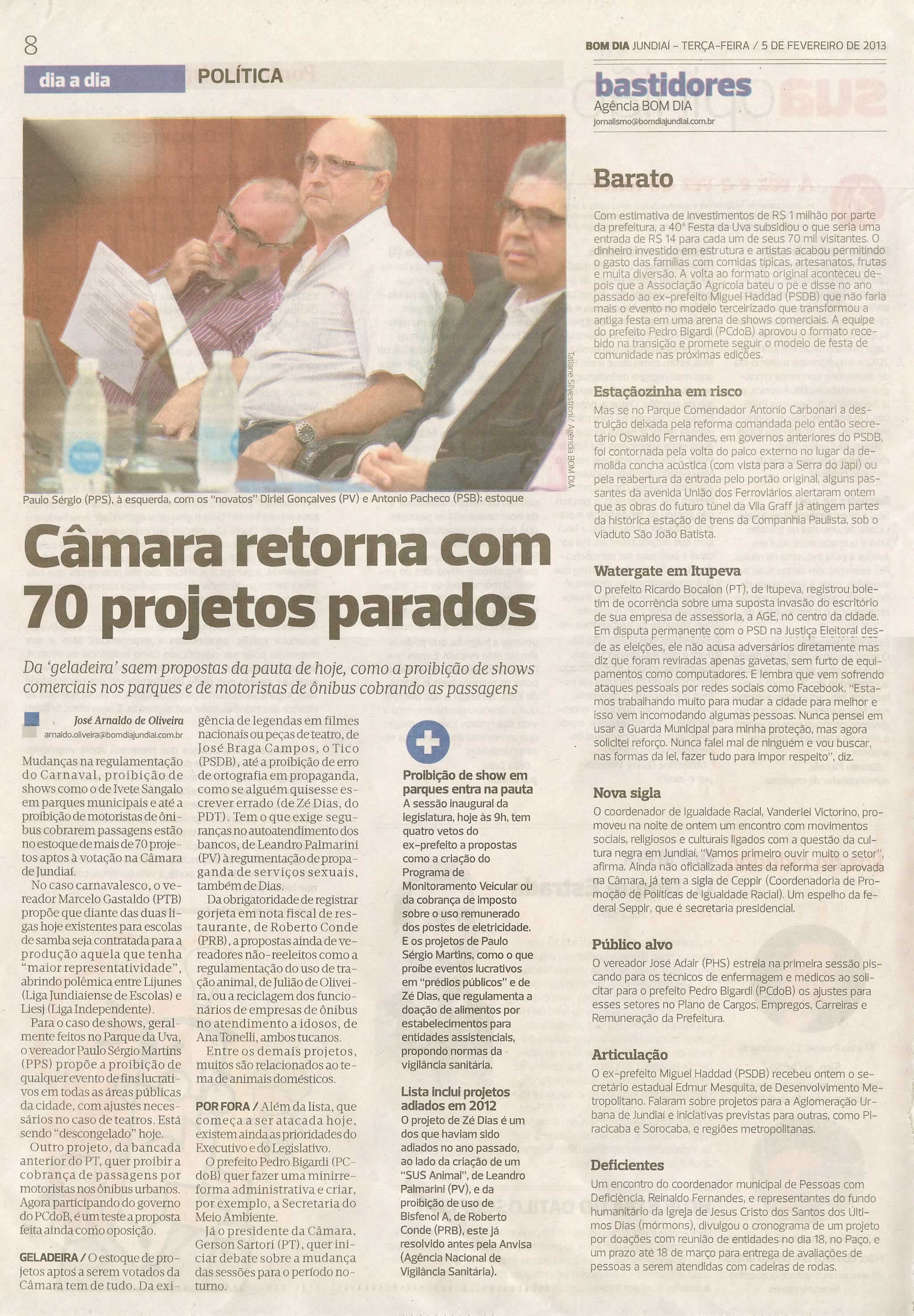Bom Dia Jundiaí - 05/02/2013