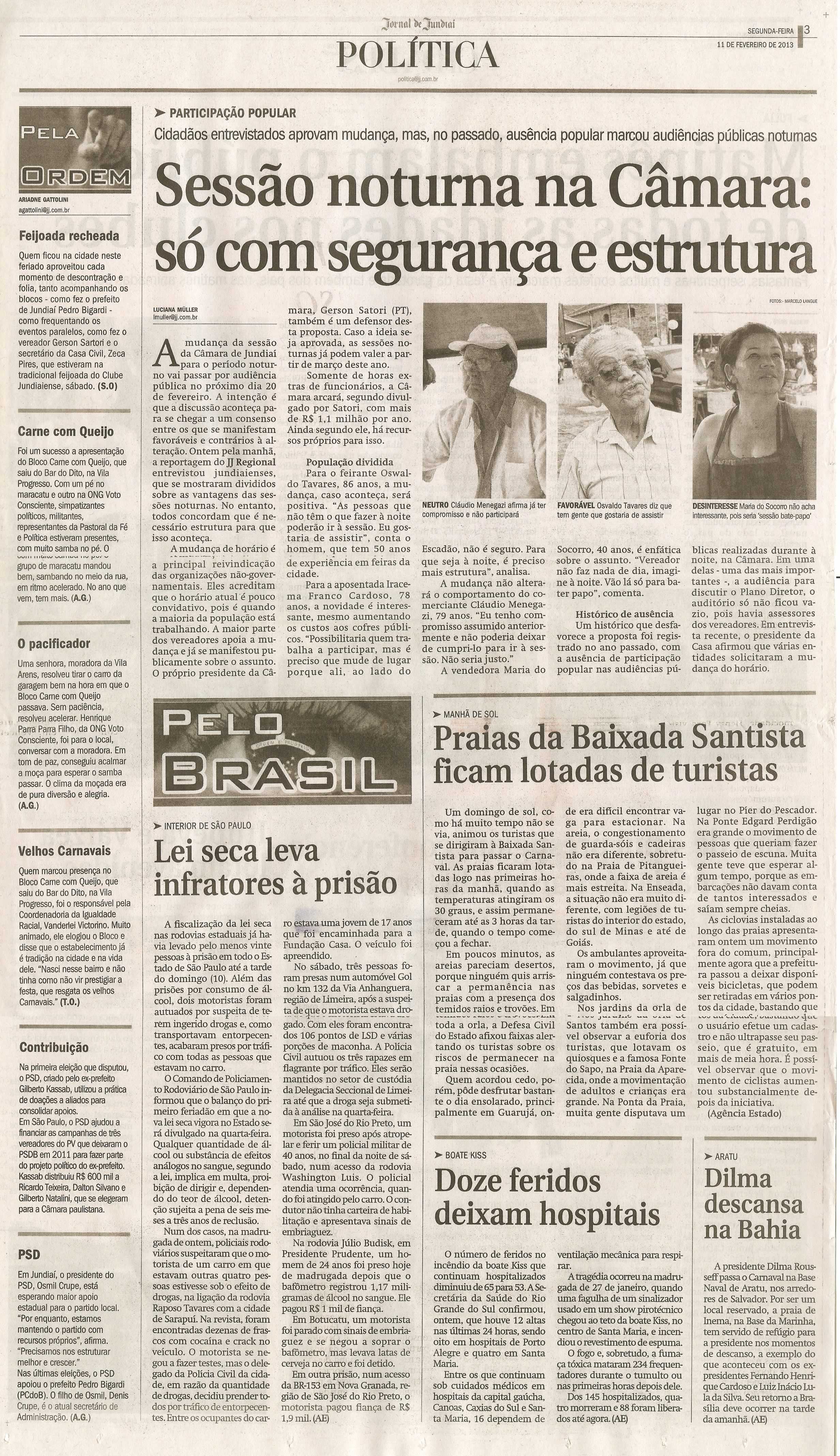 Jornal de Jundiaí - 11/02/2013