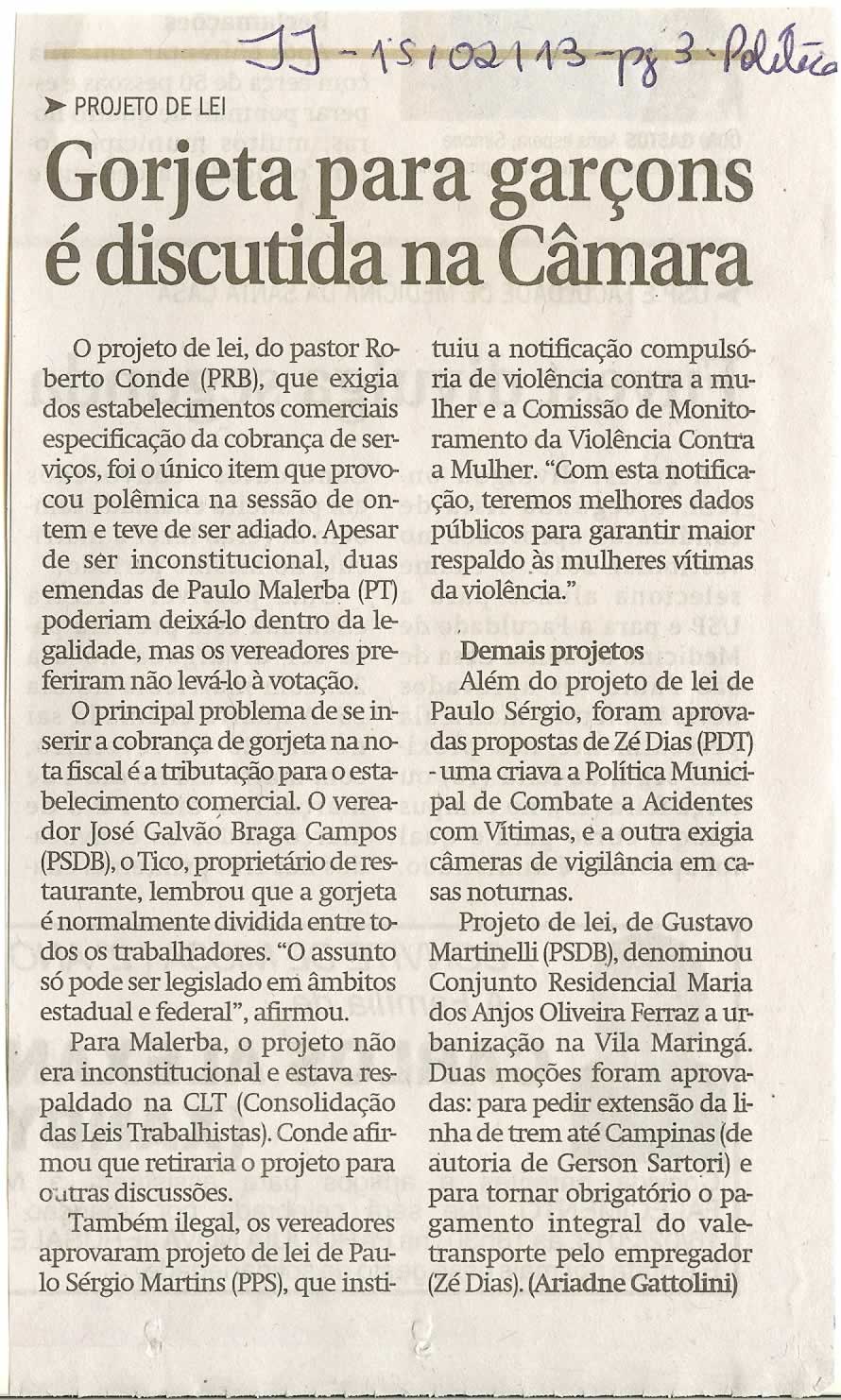 Jornal de Jundiaí - 15/02/2013