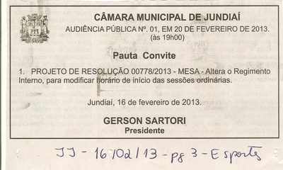 Jornal de Jundiaí - 16/02/2013