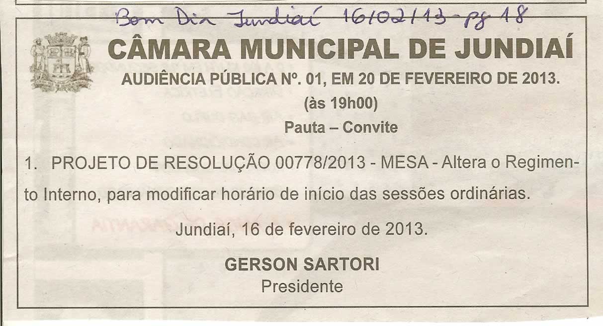 Bom Dia Jundiaí - 16/02/2013