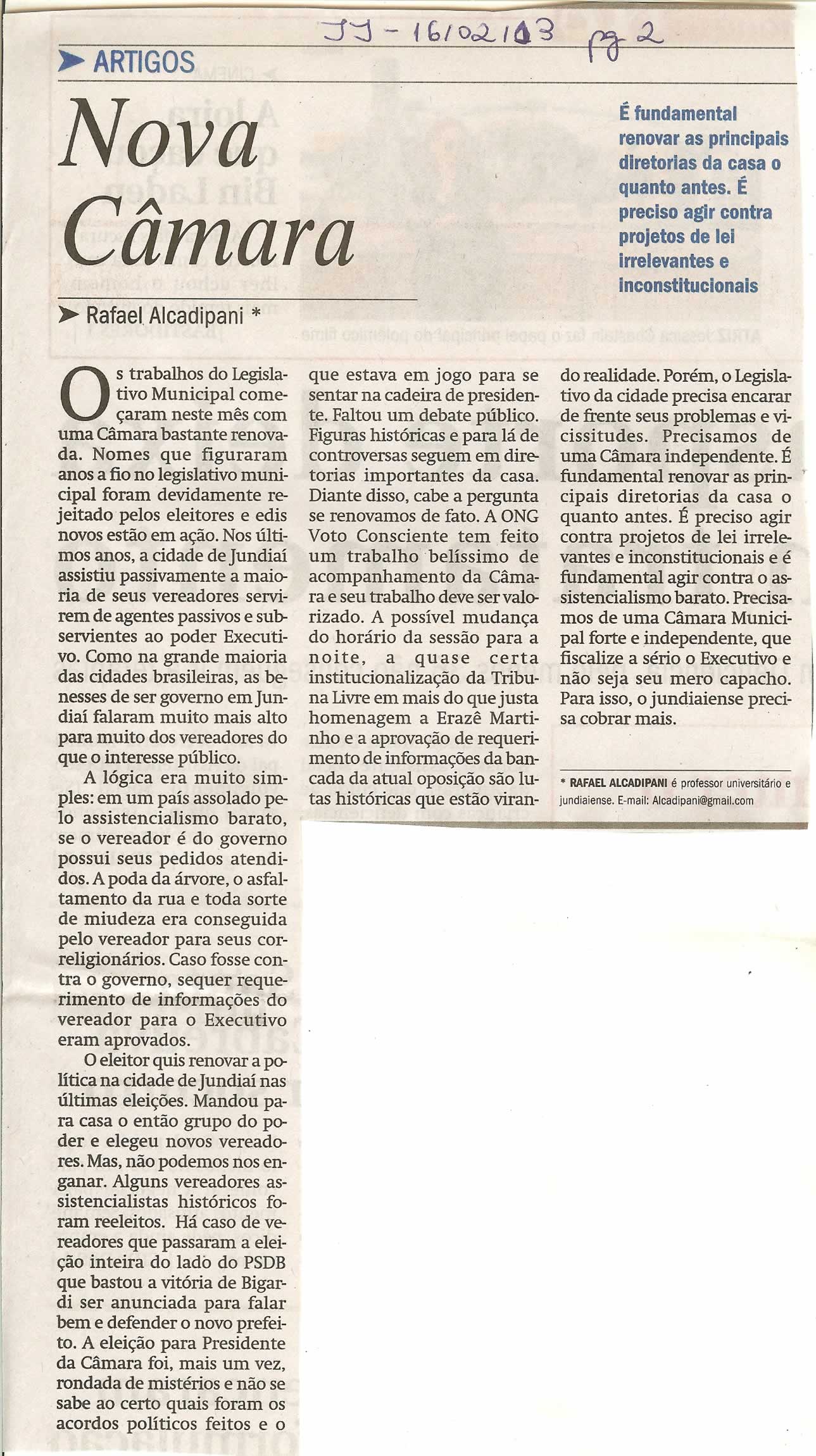 Jornal de Jundiaí - 16/02/2013
