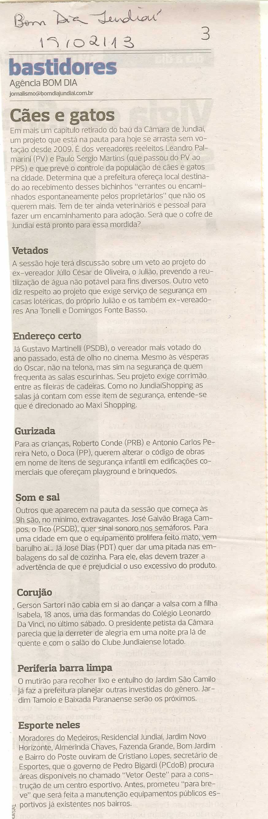 Bom Dia Jundiaí - 19/02/2013