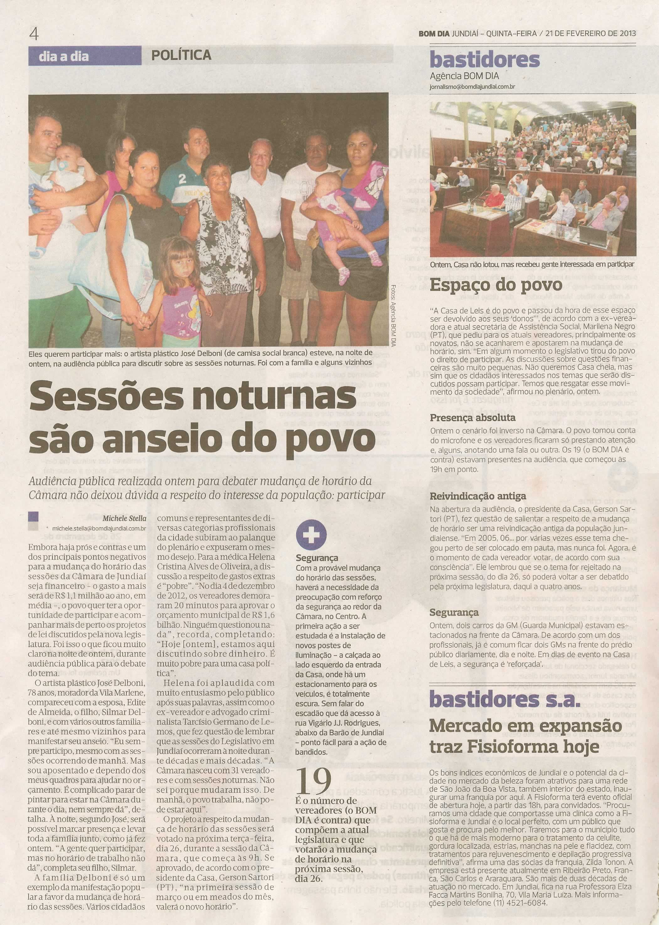 Bom Dia Jundiaí - 21/02/2013
