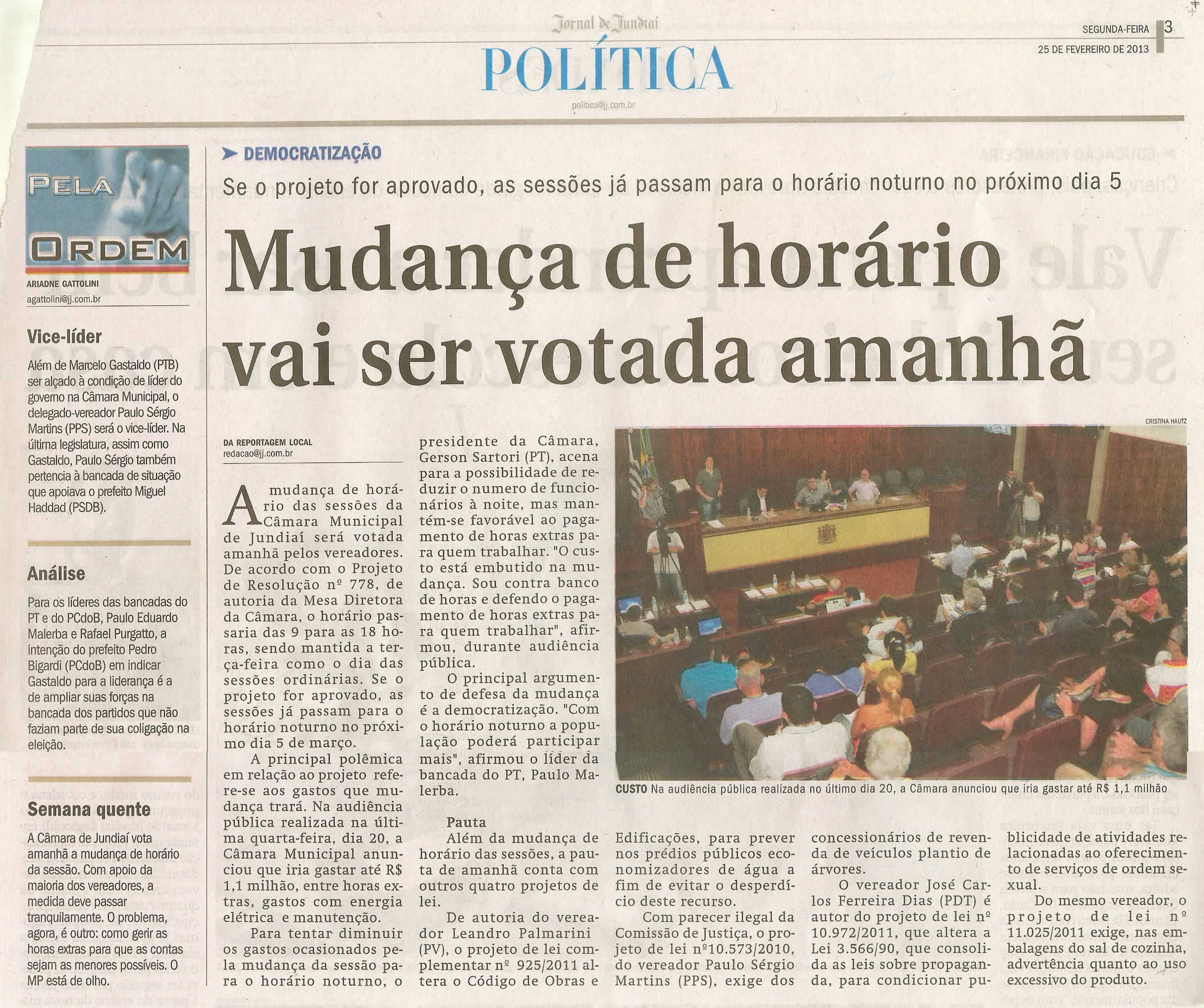 Jornal de Jundiaí - 25/02/2013