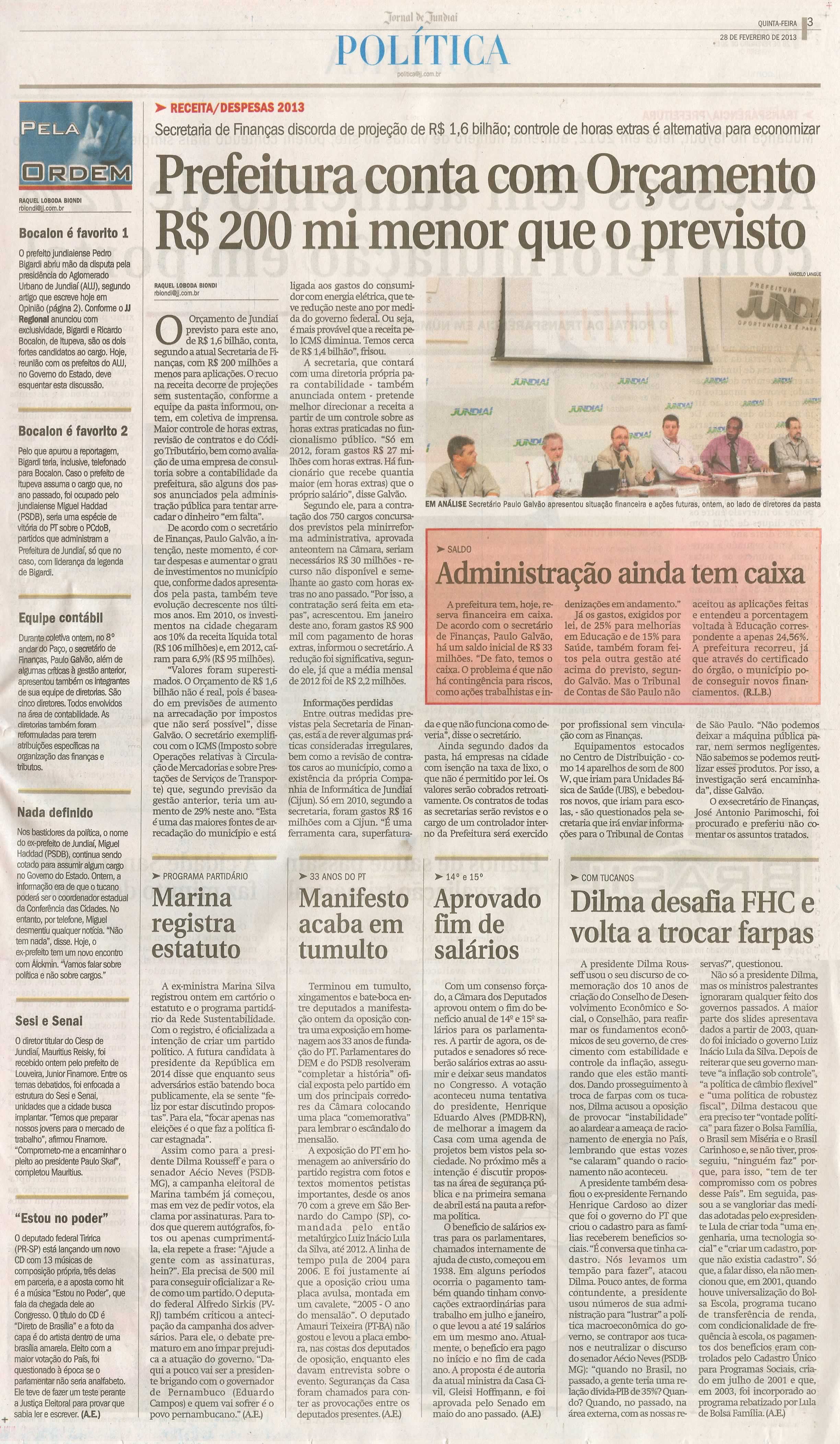 Jornal de Jundiaí - 28/02/2013