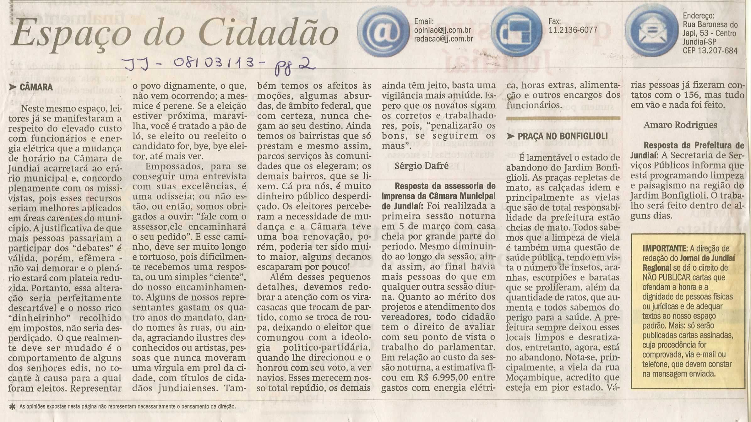 Jornal de Jundiaí - 08/03/2013