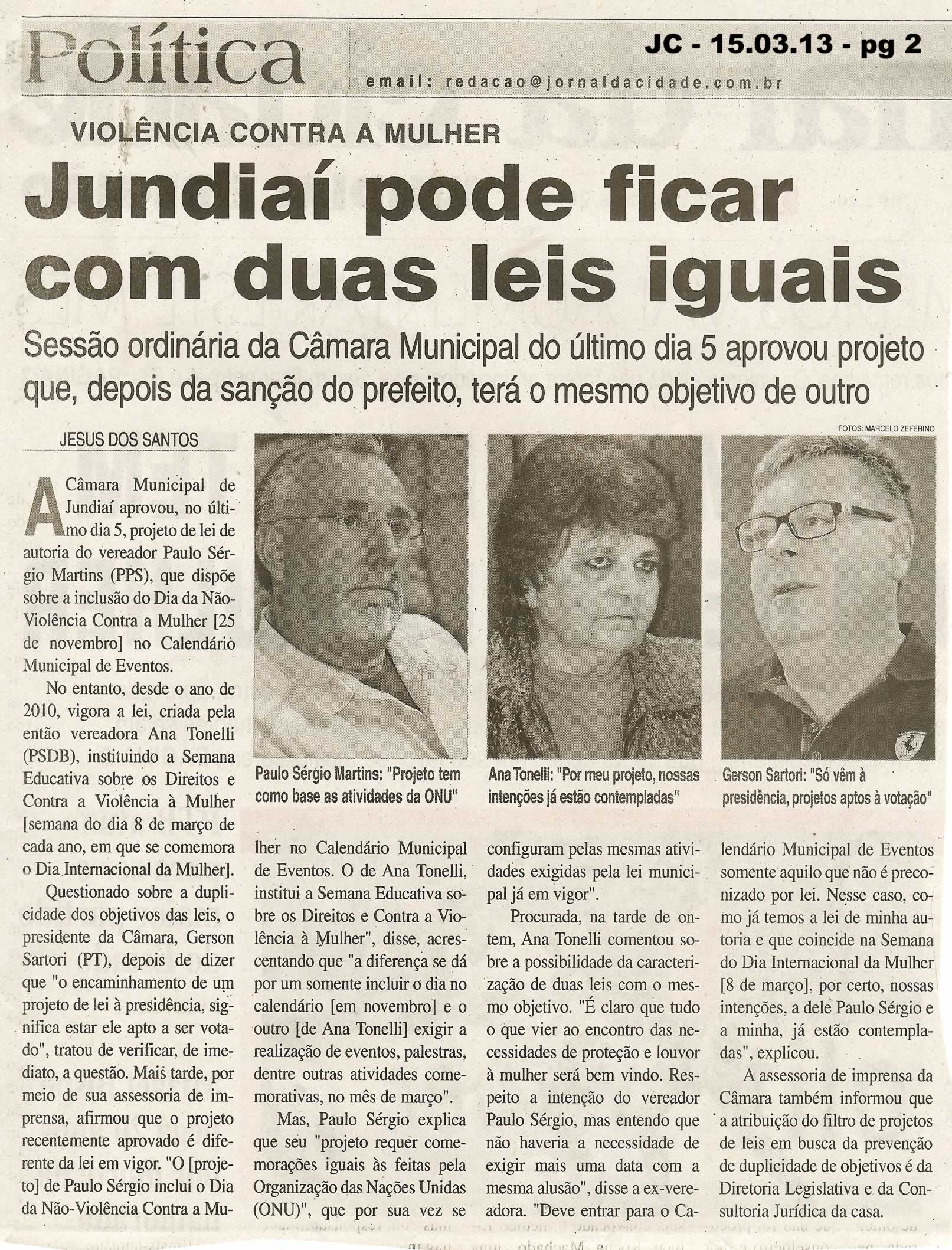 Jornal da Cidade - 15/03/2013
