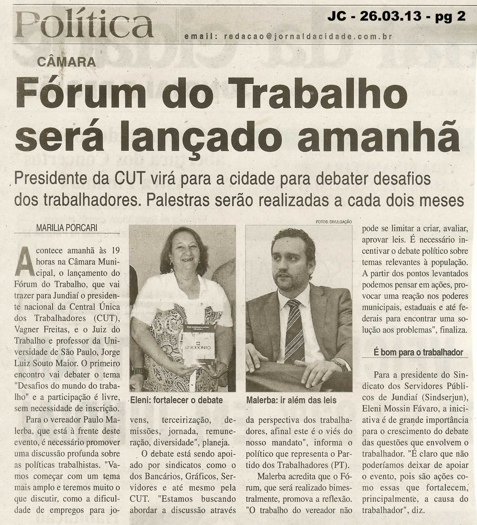 Jornal da Cidade - 26/03/2013