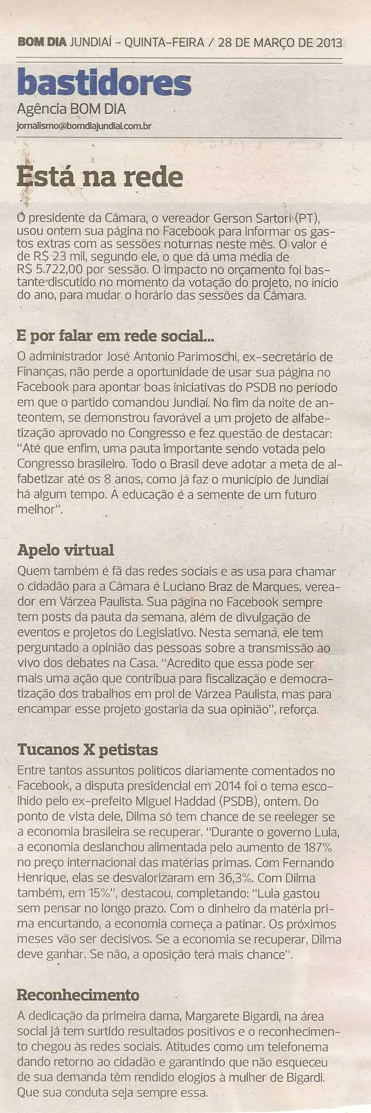 Bom Dia Jundiaí - 28/03/2013