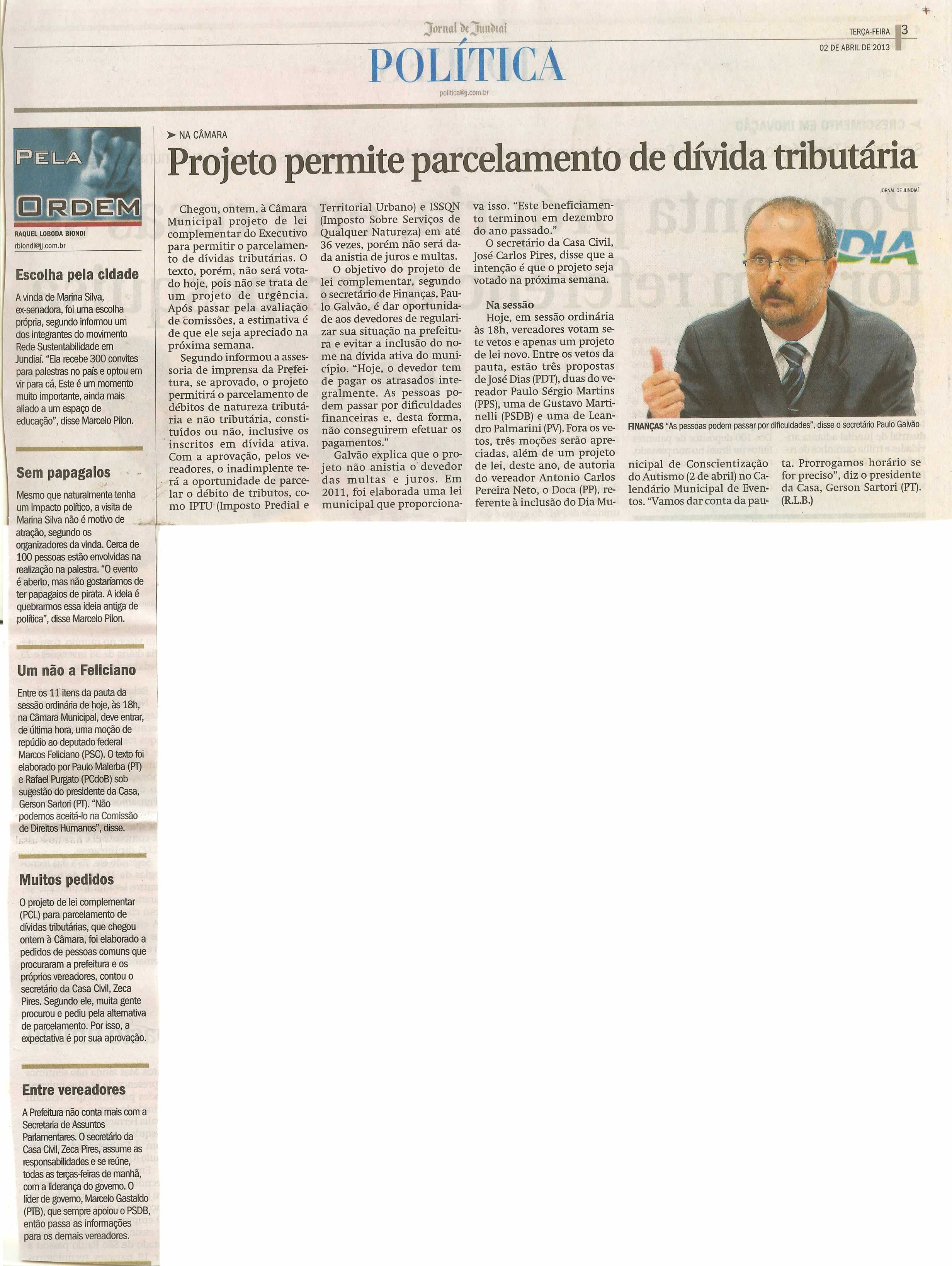 Jornal de Jundiaí - 02/04/2013