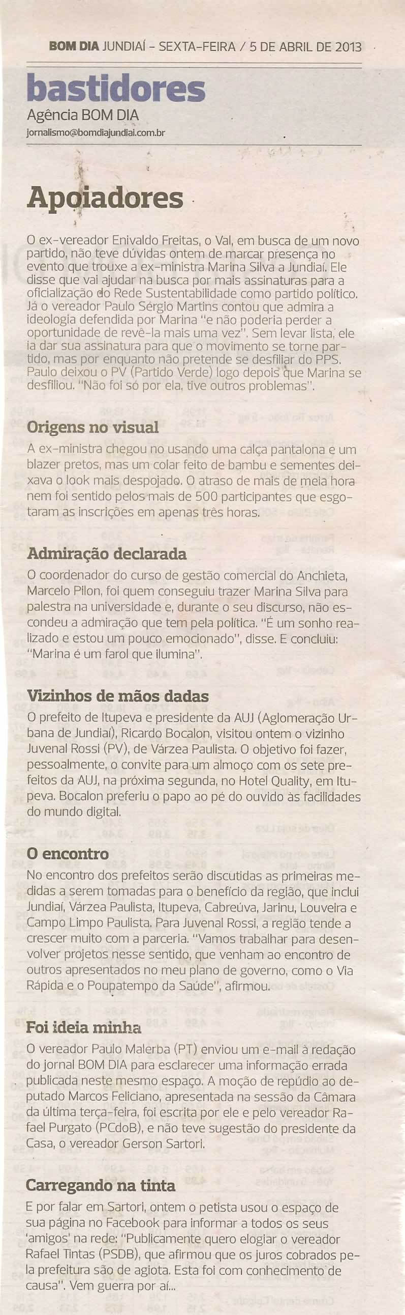 Bom Dia Jundiaí - 05/04/2013