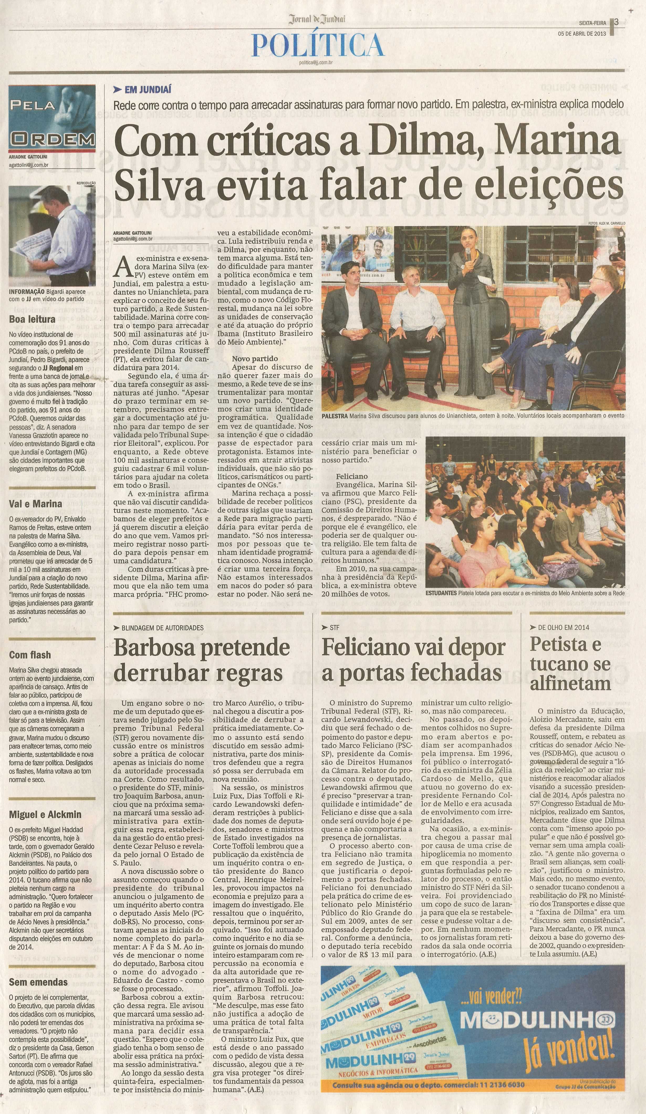 Jornal de Jundiaí - 05/04/2013