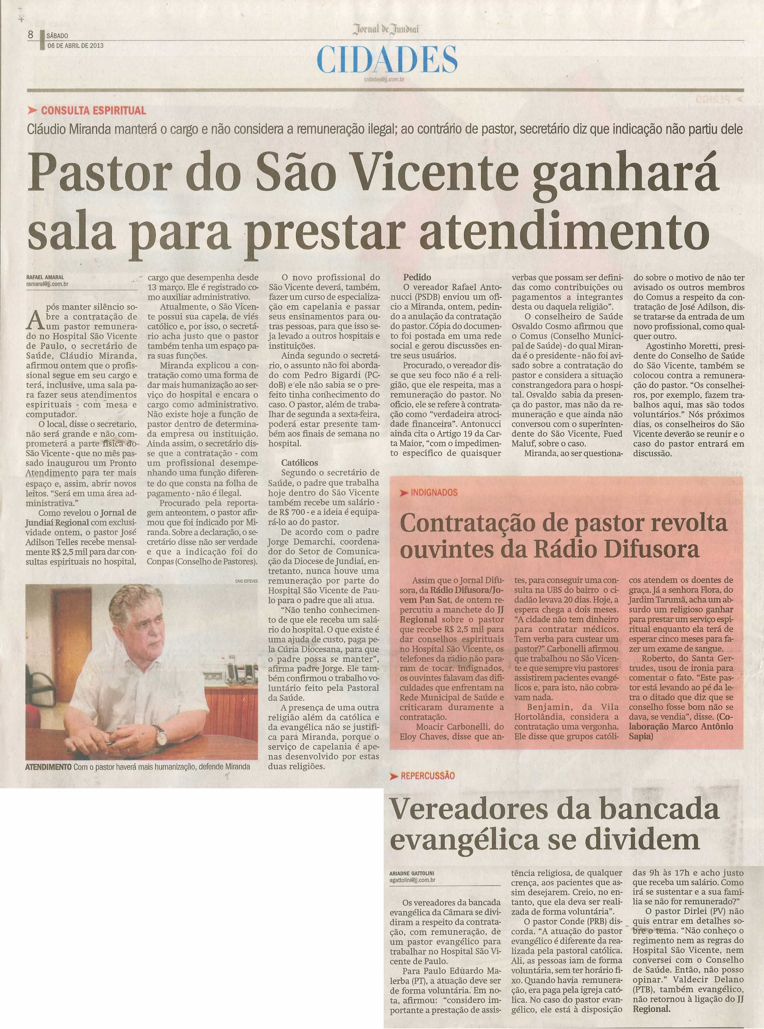Jornal de Jundiaí - 06/04/2013