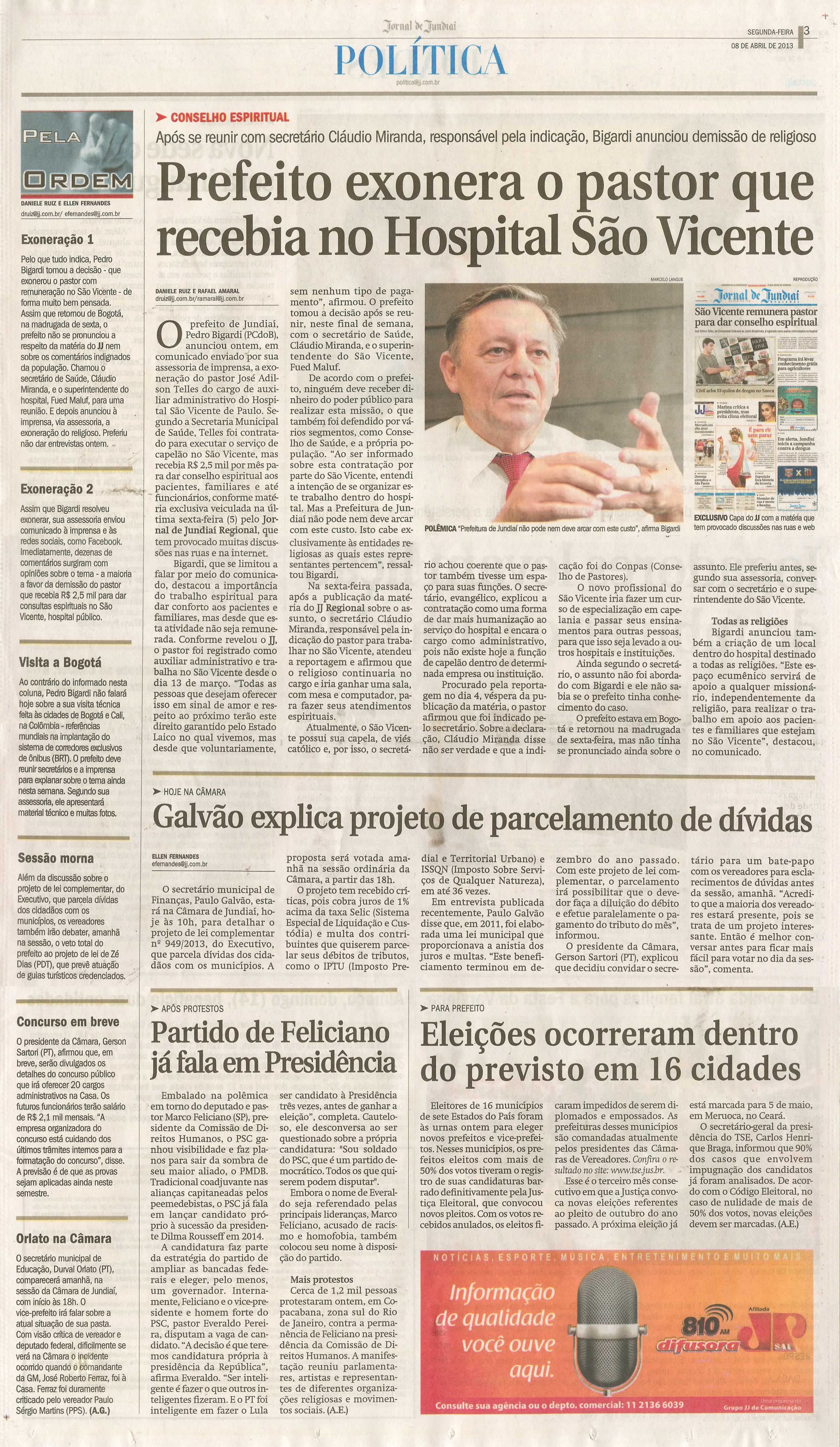 Jornal de Jundiaí - 08/04/2013