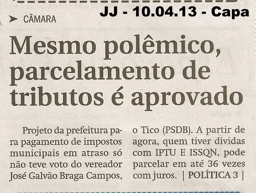 Jornal de Jundiaí - 10/04/2013