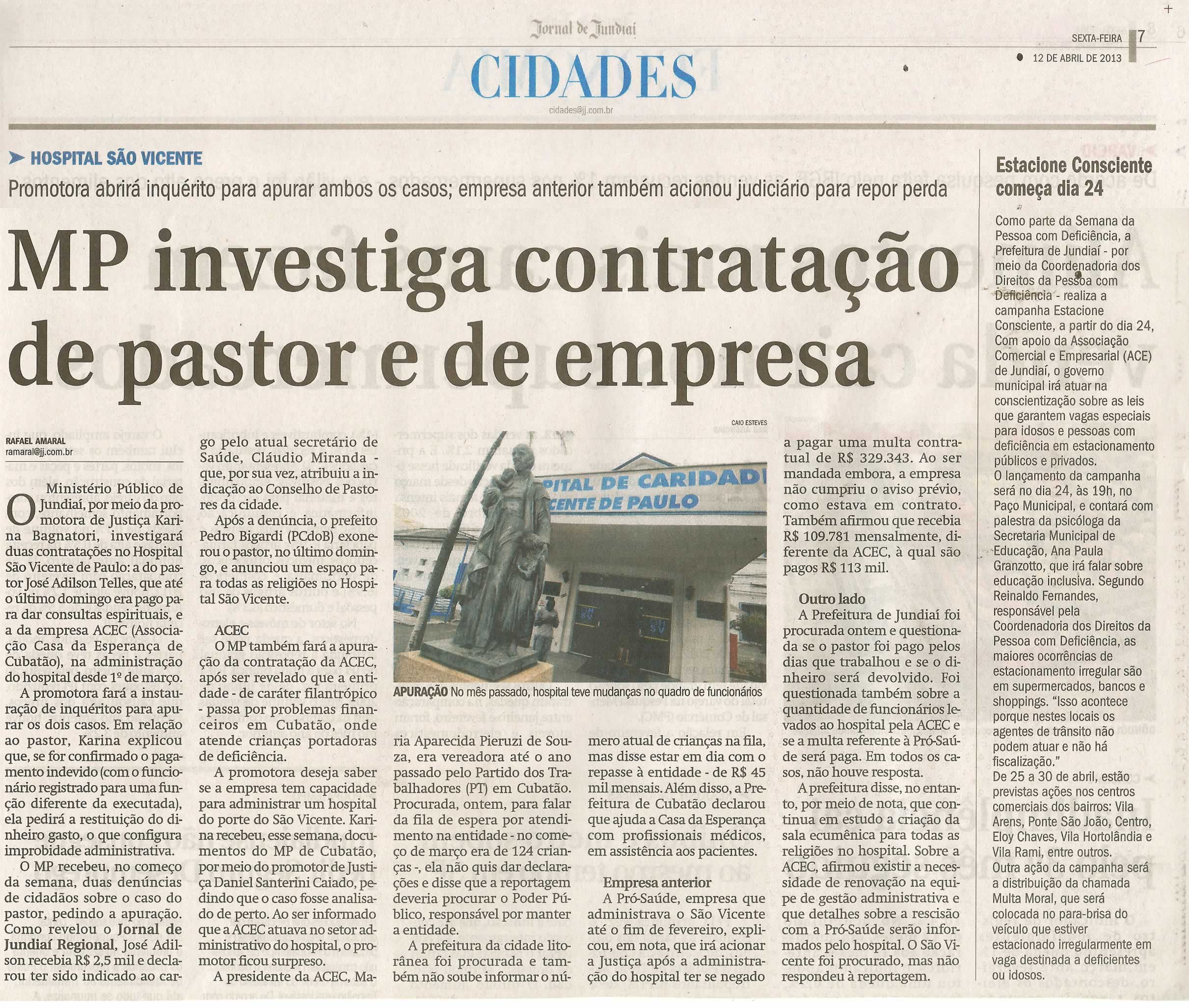 Jornal de Jundiaí - 12/04/2013