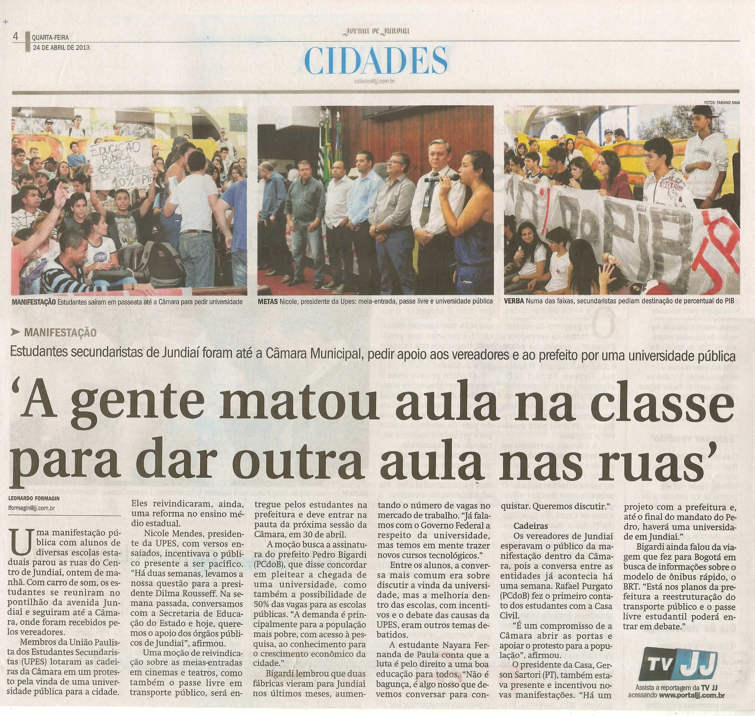 Jornal de Jundiaí - 24/04/2013