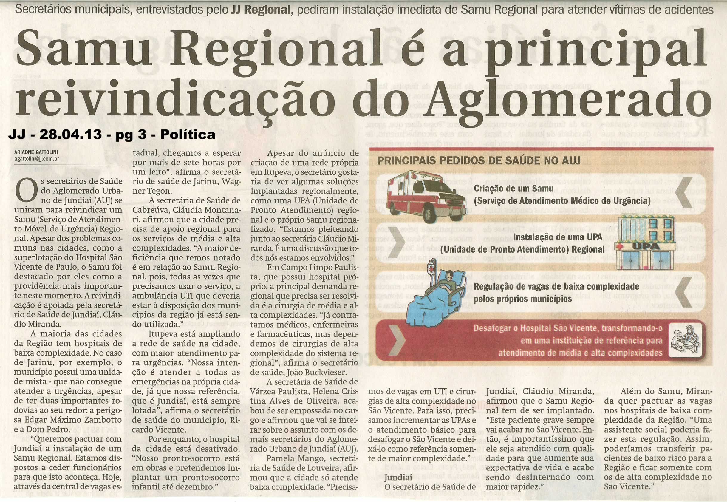 Jornal de Jundiaí - 28/04/2013