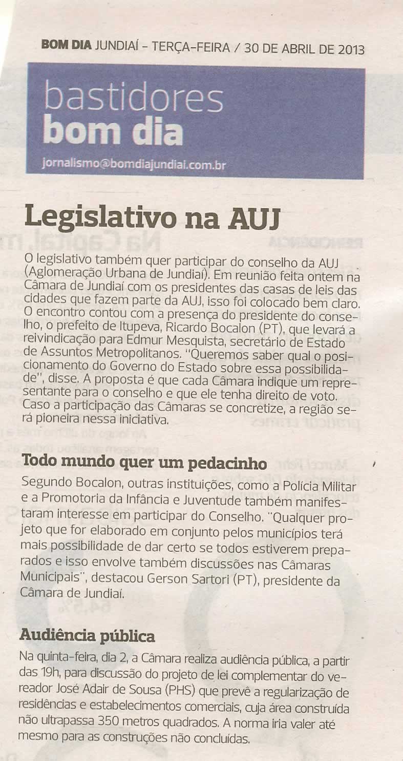 Bom Dia Jundiaí - 30/04/2013