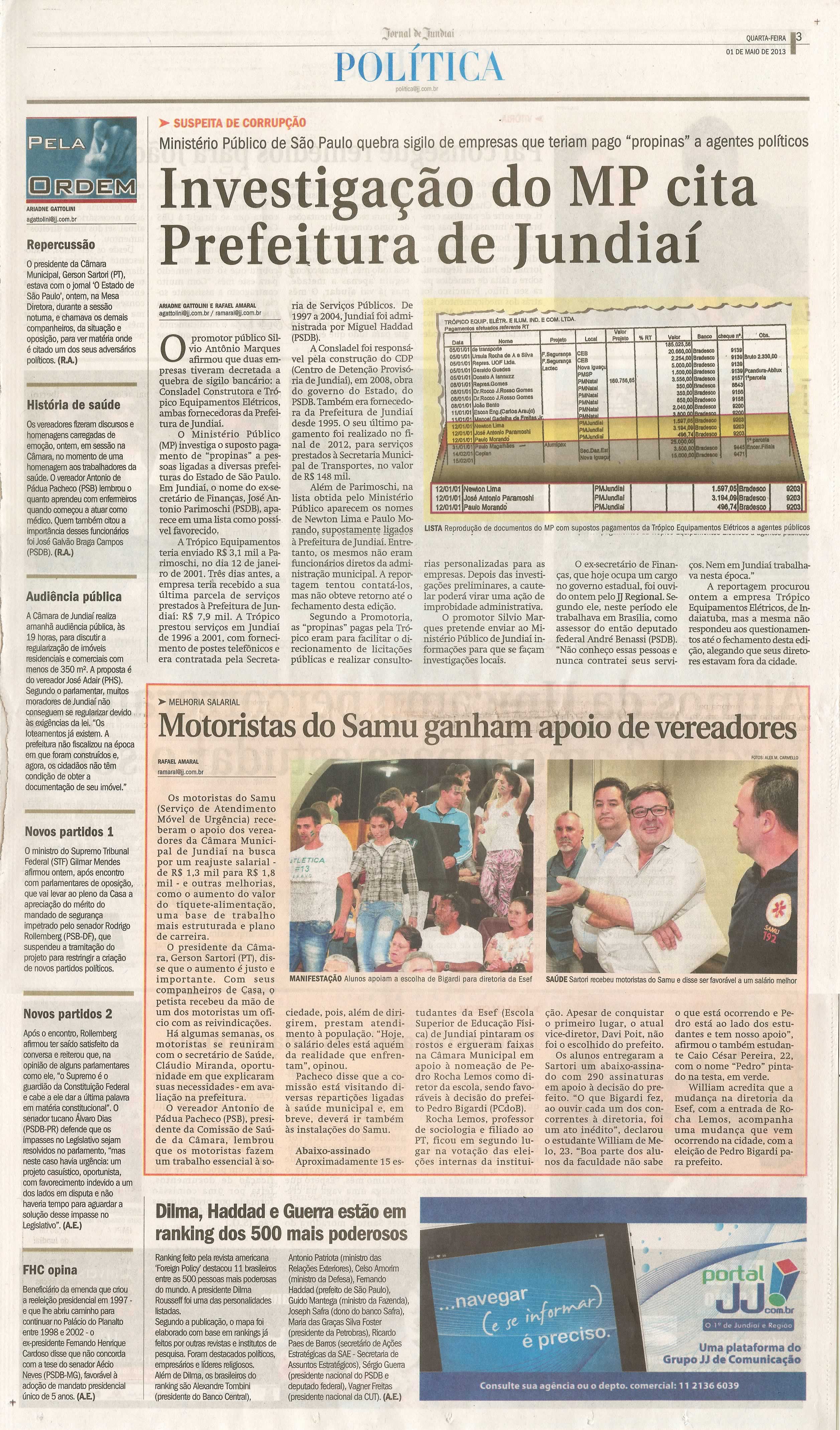 Jornal de Jundiaí - 01/05/2013