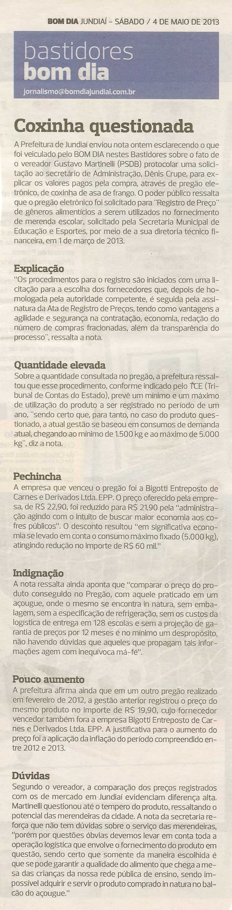 Bom Dia Jundiaí - 04/05/2013