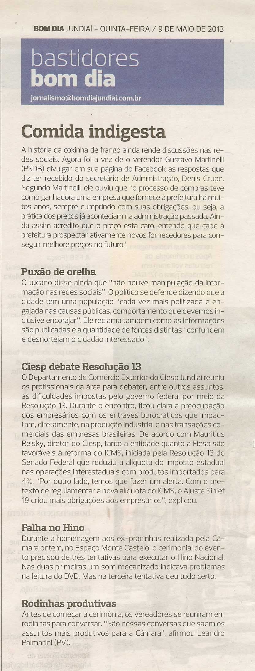 Bom Dia Jundiaí - 09/05/2013