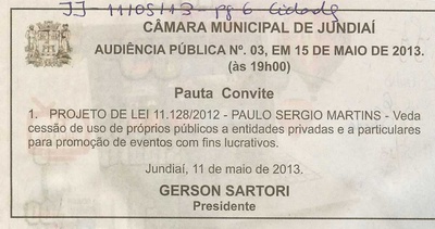 Jornal de Jundiaí - 11/05/2013