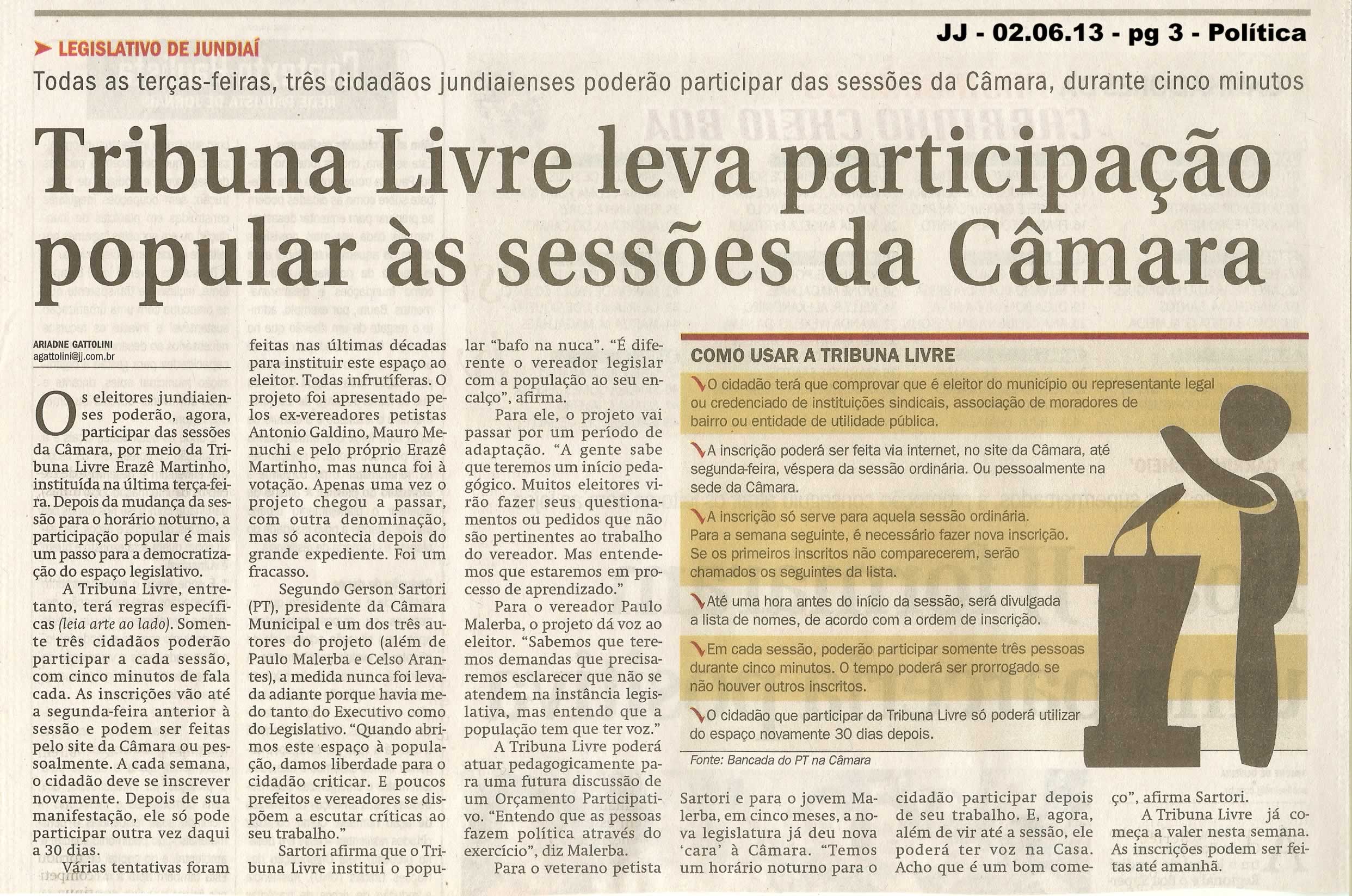 Jornal de Jundiaí - 02/06/2013
