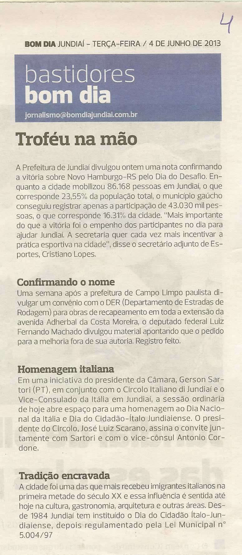 Jornal de Jundiaí - 04/06/2013