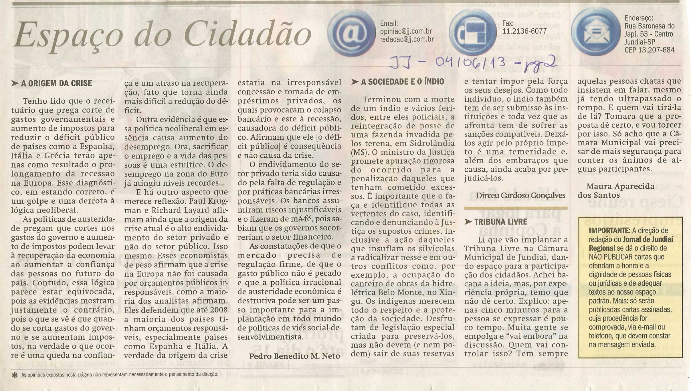 Jornal de Jundiaí - 04/06/2013