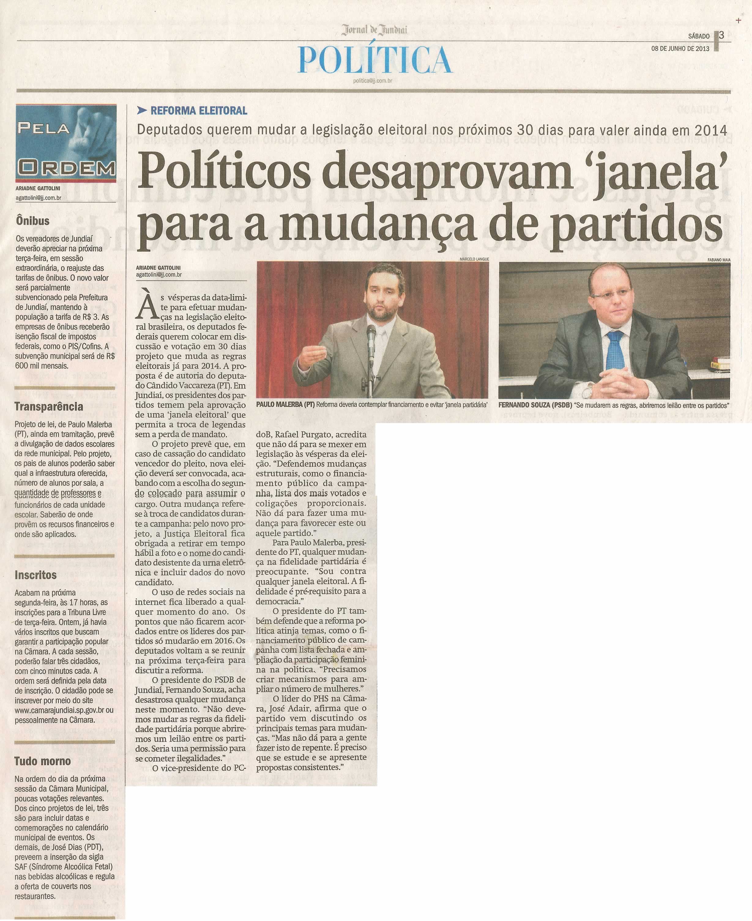 Jornal de Jundiaí - 08/06/2013