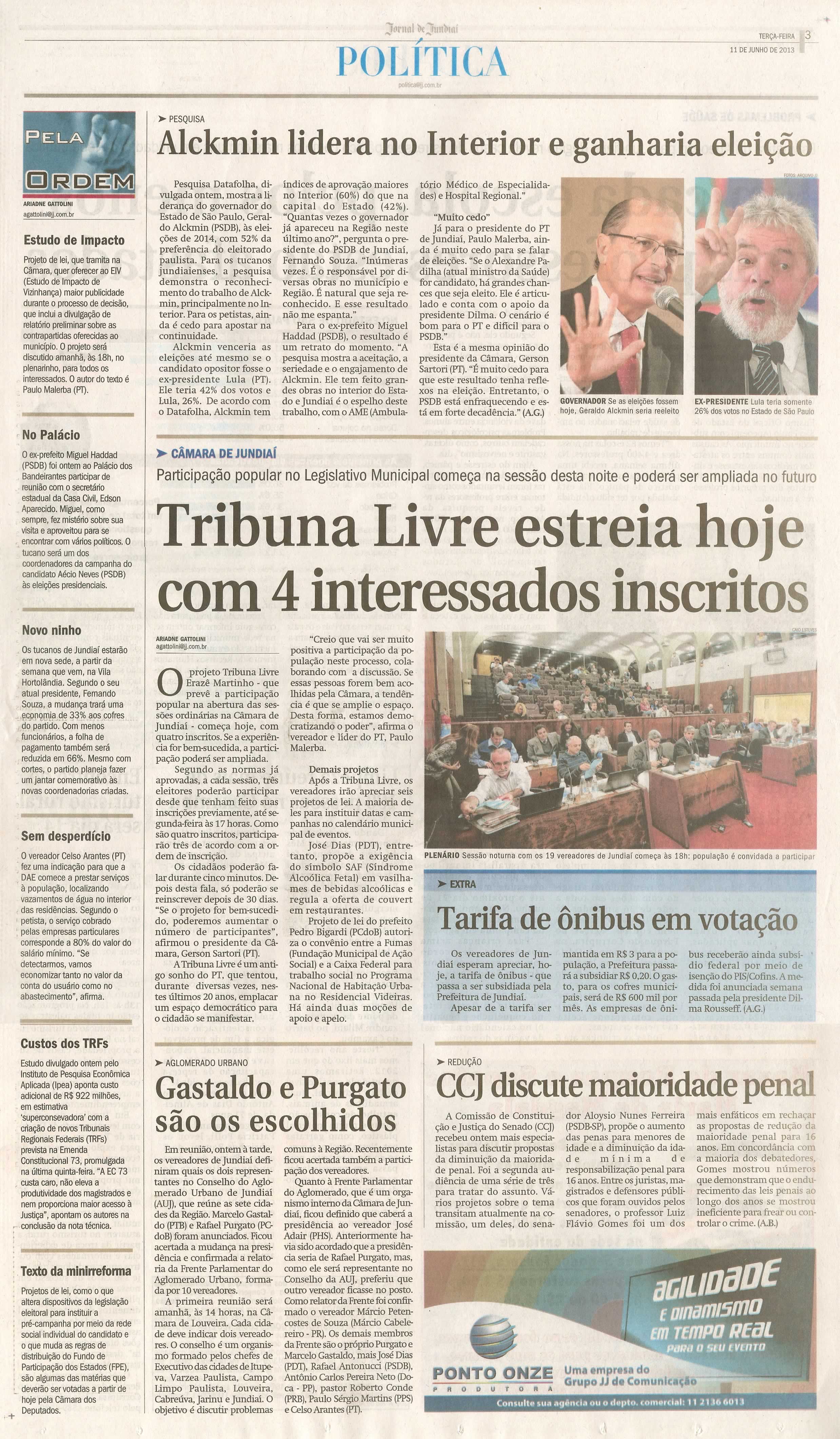 Jornal de Jundiaí - 11/06/2013