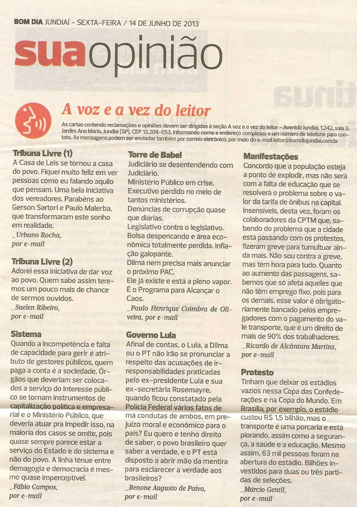 Bom Dia Jundiaí - 14/06/2013