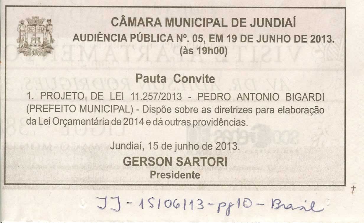 Jornal de Jundiaí - 15/06/2013