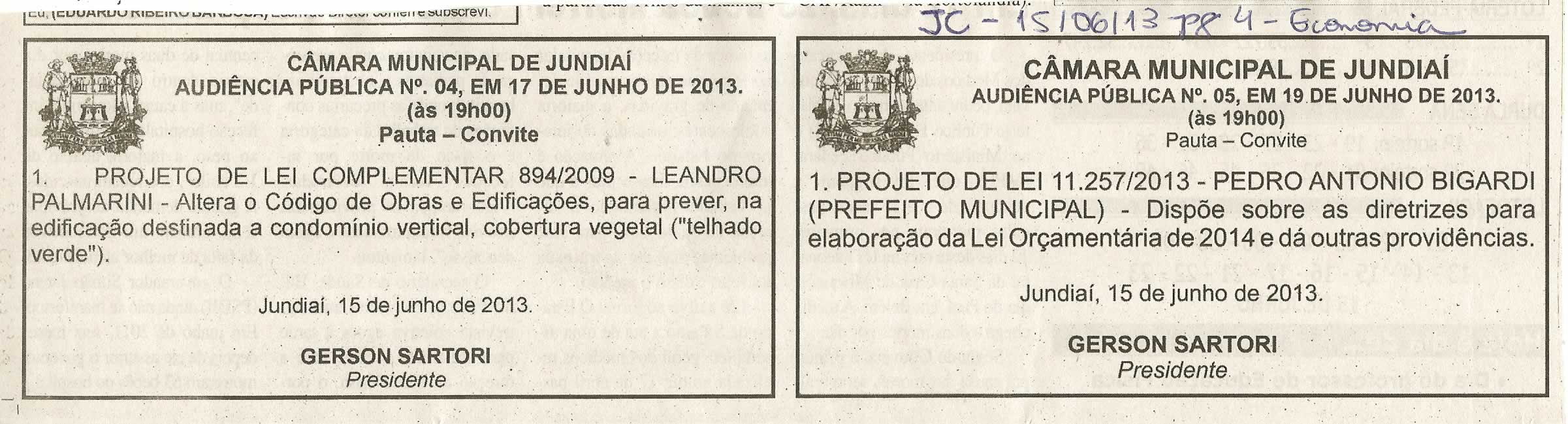 Jornal da Cidade - 15/06/2013