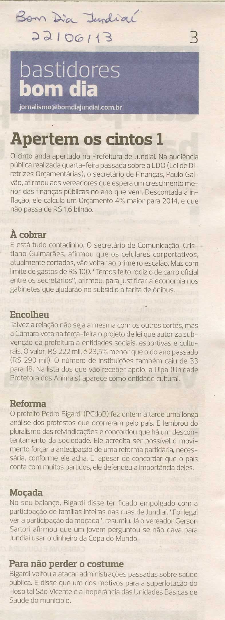 Bom Dia Jundiaí - 22/06/2013
