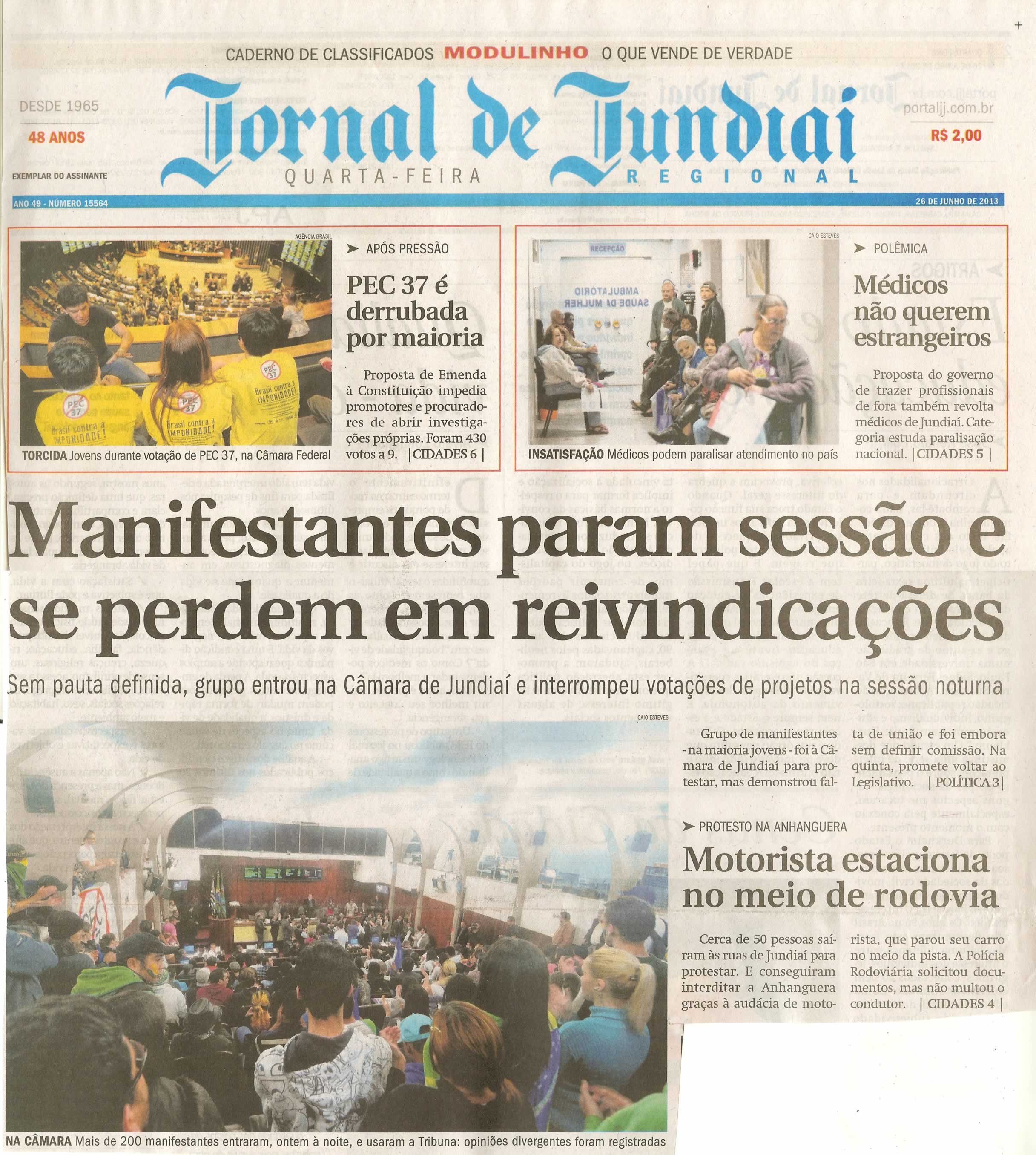 Jornal de Jundiaí - 26/06/2013