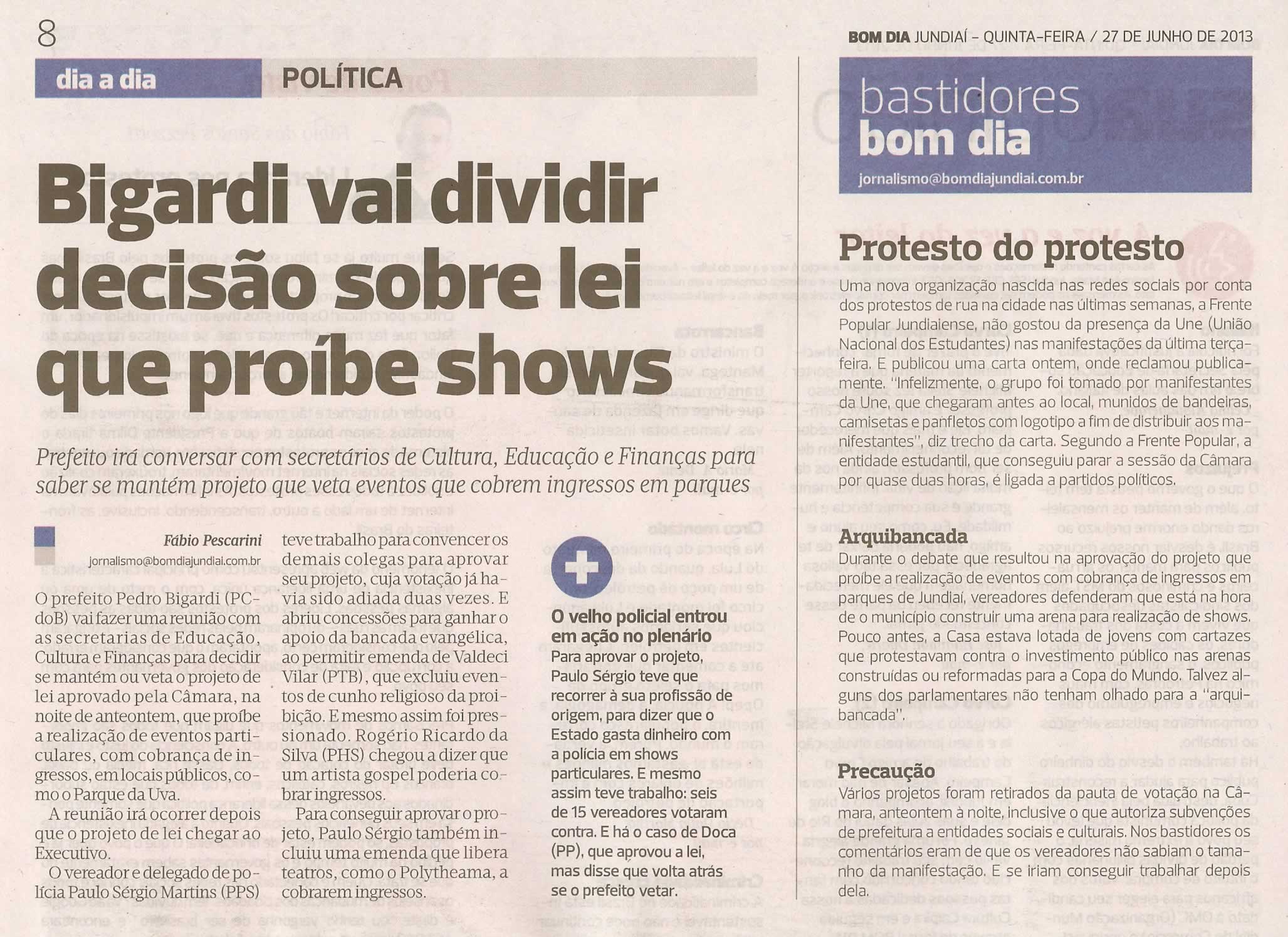 Bom Dia Jundiaí - 27/06/2013