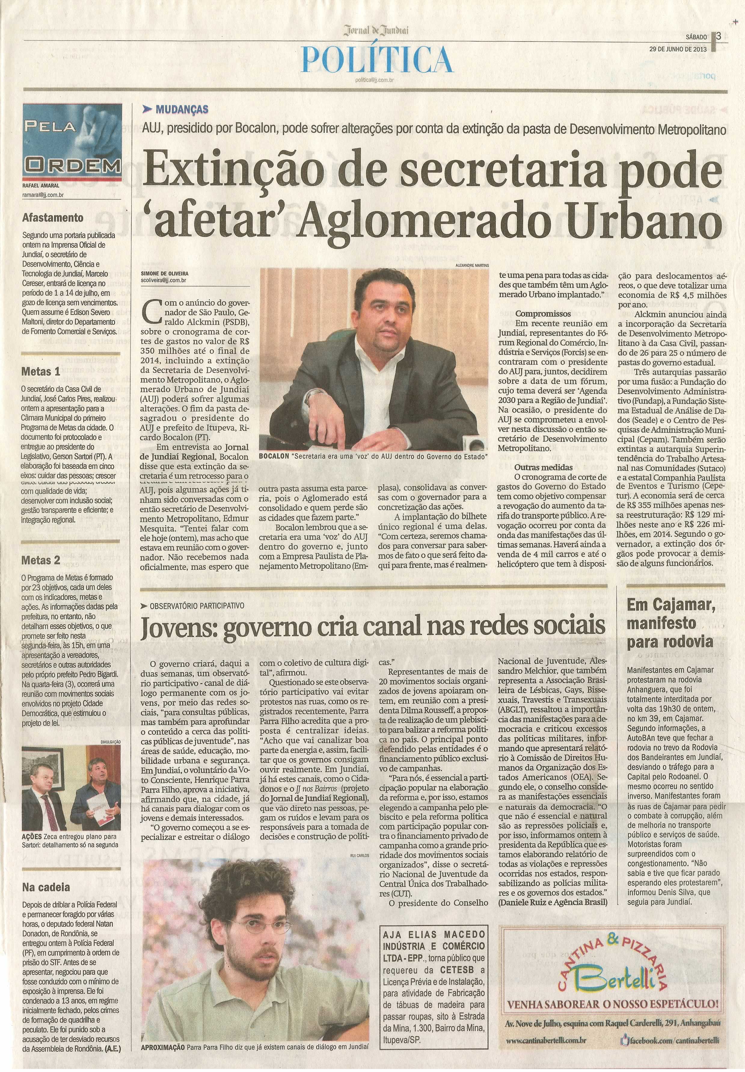Jornal de Jundiaí - 29/06/2013