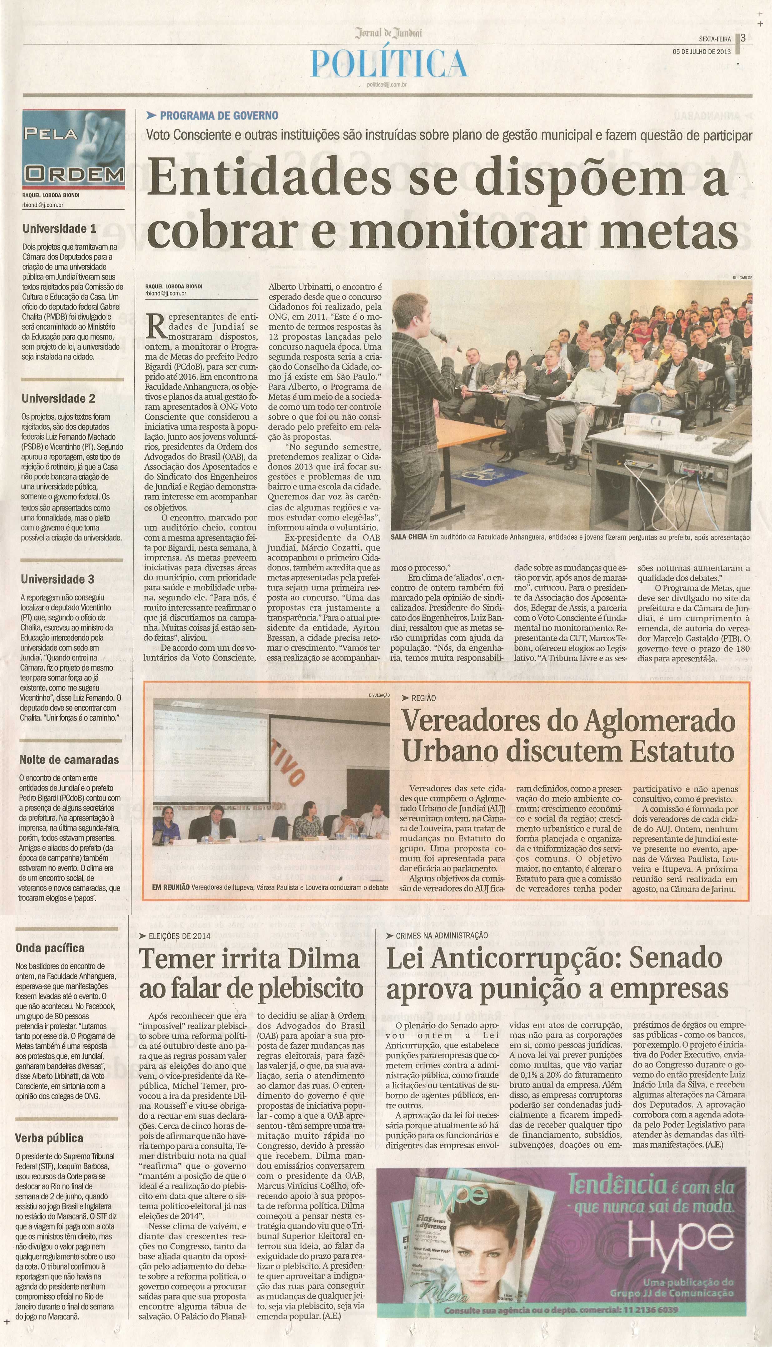 Jornal de Jundiaí - 05/07/2013