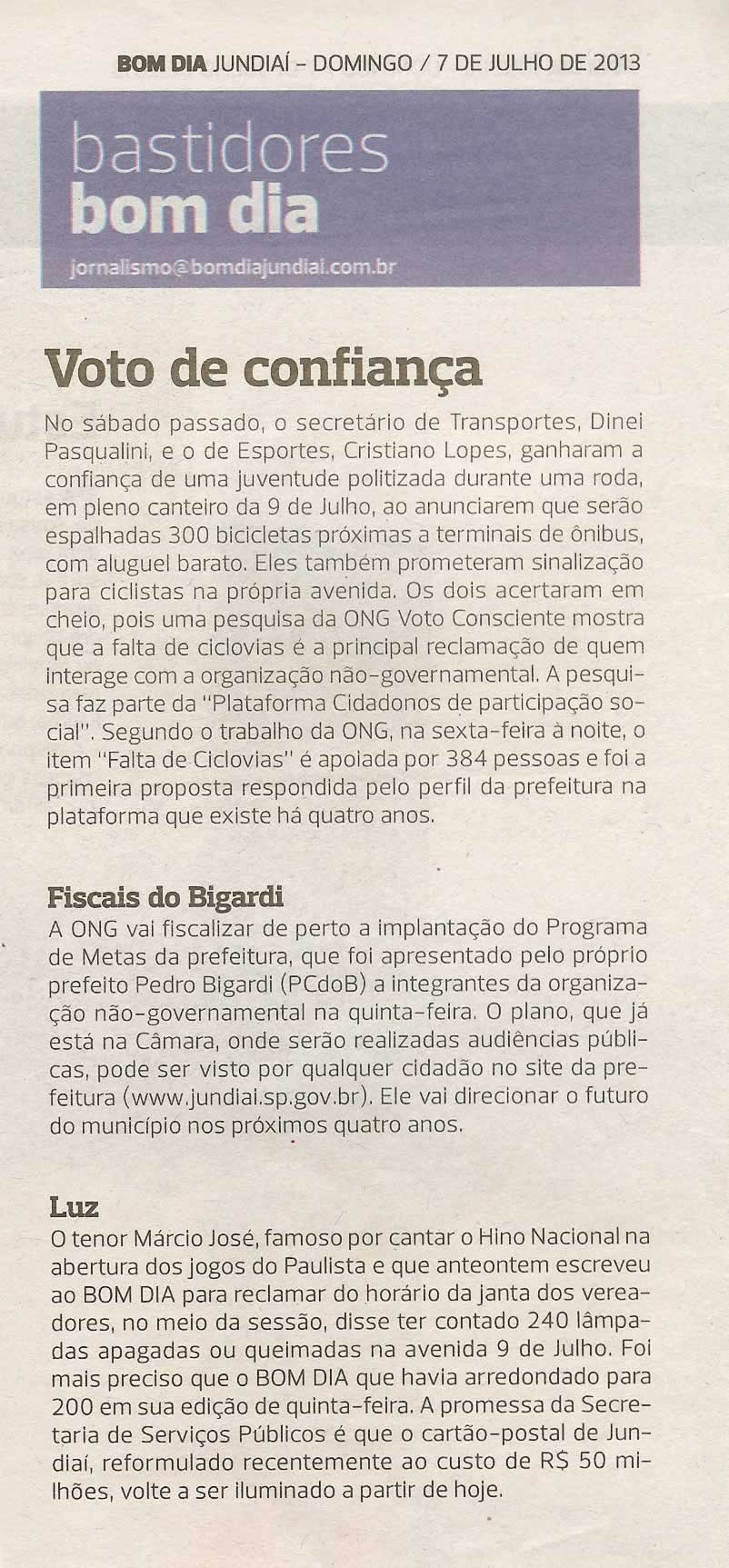 Bom Dia Jundiaí - 07/07/2013
